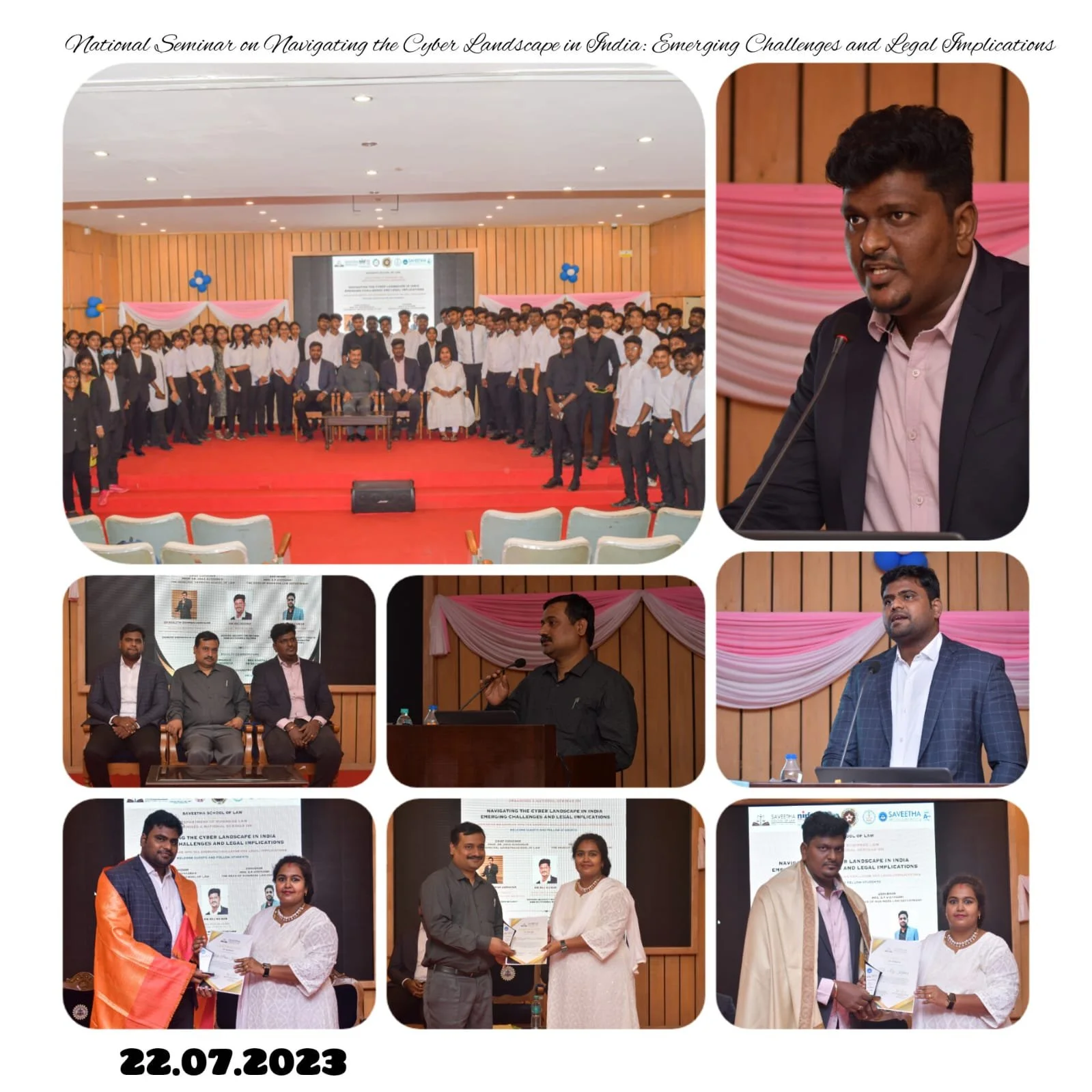 National seminar on "Contemporary Cyber Security Threats and Solutions" organised by Business Law Department on 22/07/2023