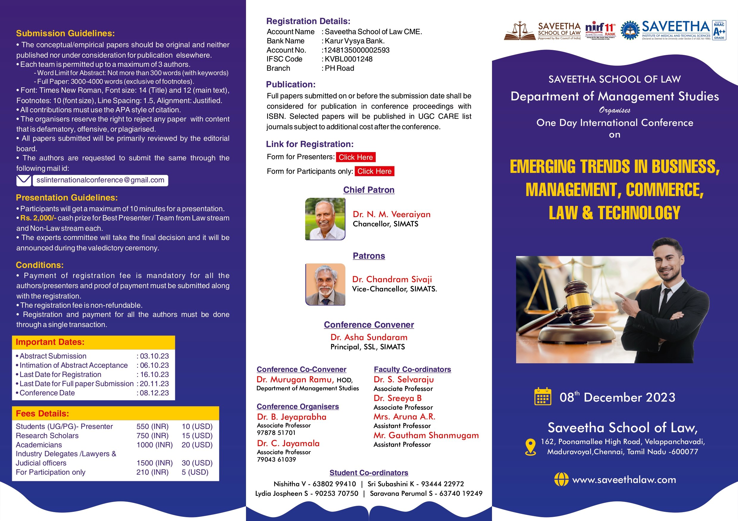 EMERGING TRENDS IN BUSINESS, MANAGEMENT, COMMERCE, LAW & TECHNOLOGY