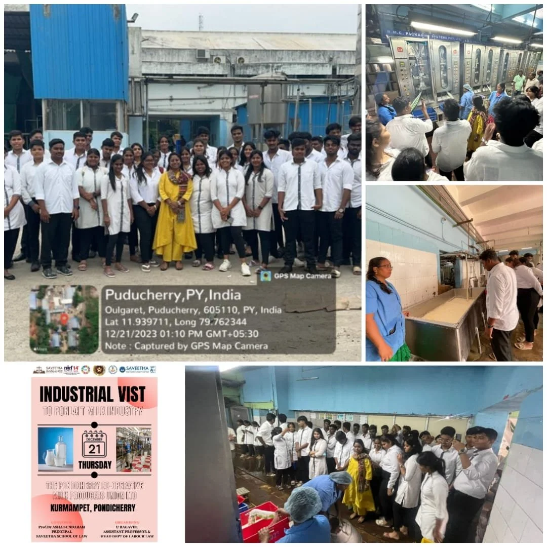 INDUSTRIAL VISIT - PONLAIT (PONDICHERRY COOPERATIVE MILK PRODUCERS UNION LTD)