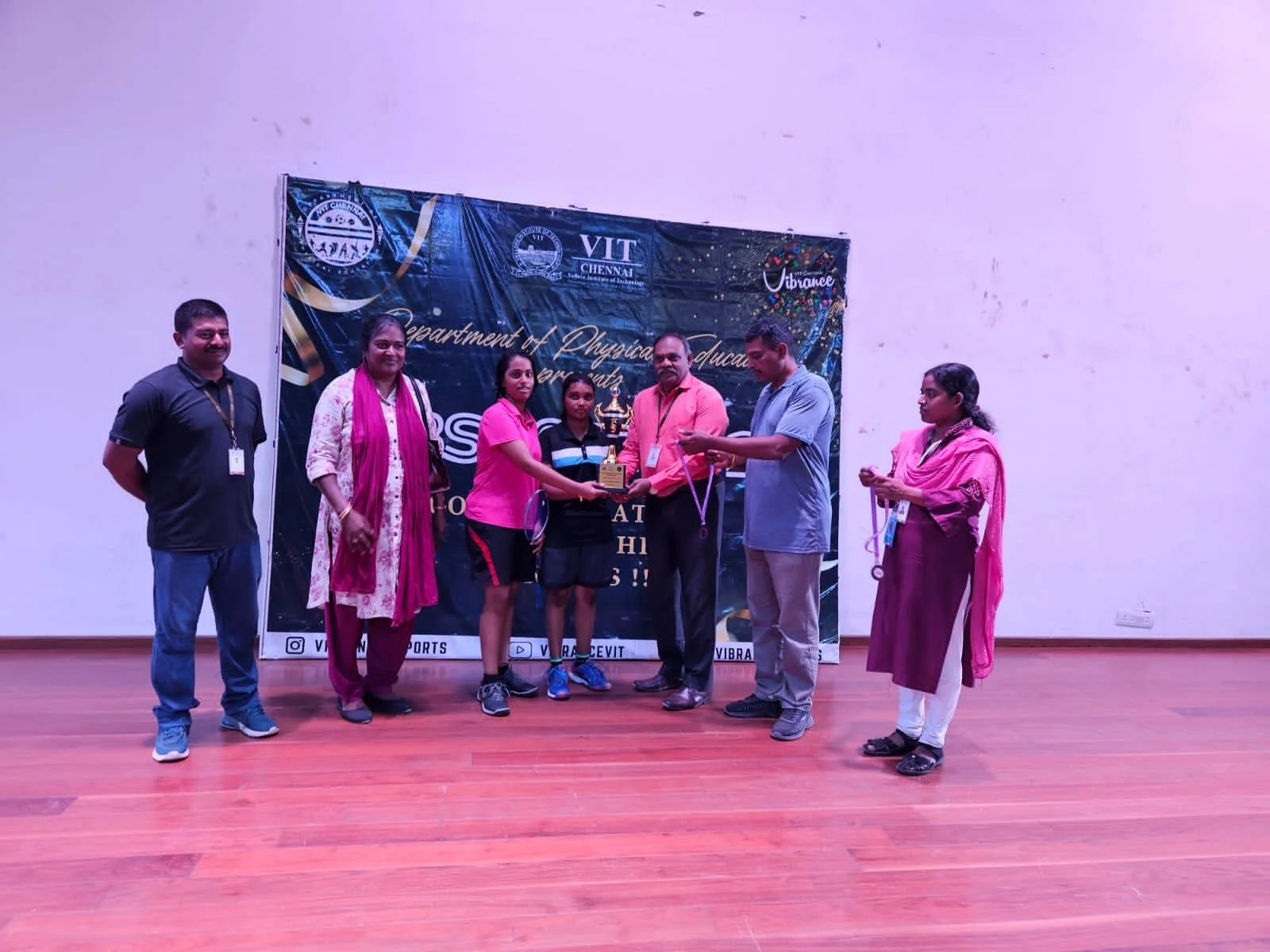 SSL Sports Team winners on Sports Fest held at VIT