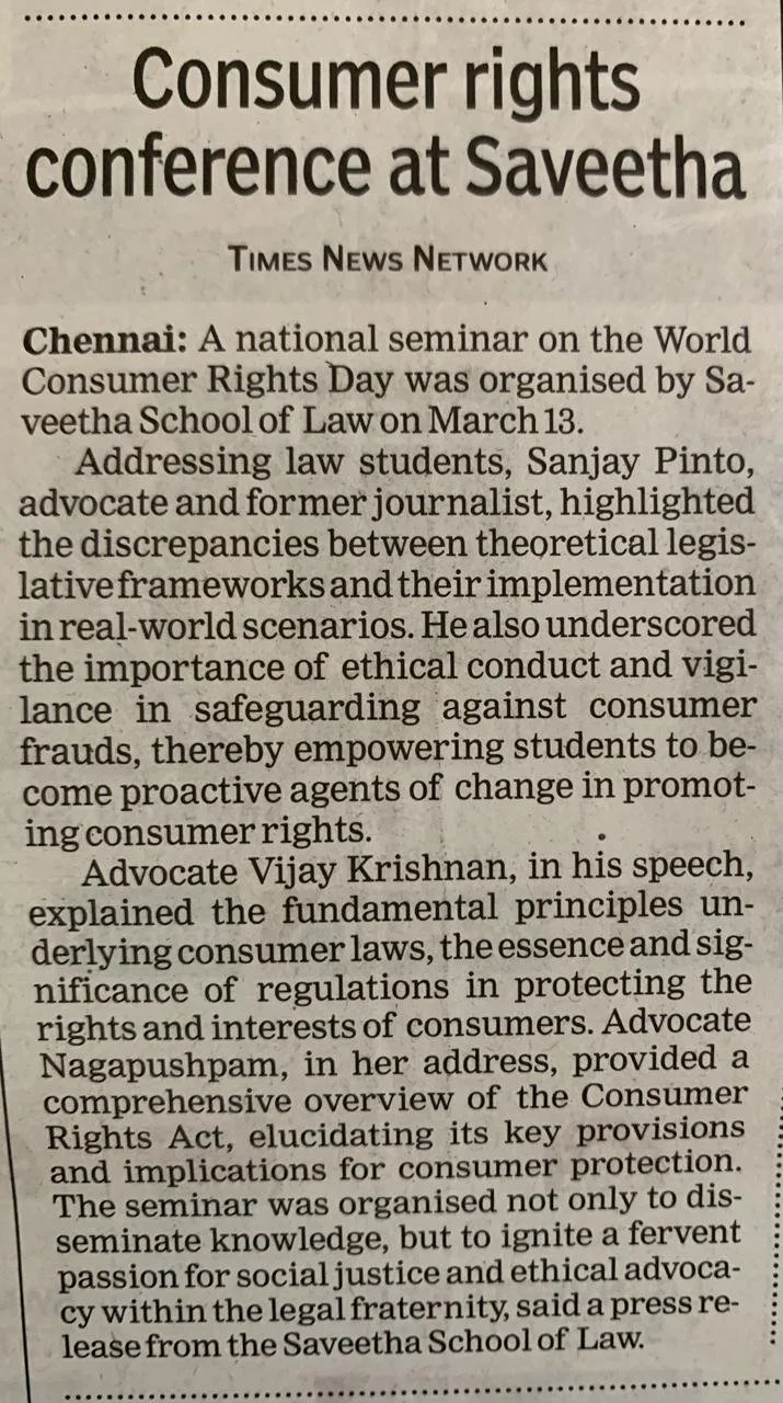 National Seminar on World Consumers Day