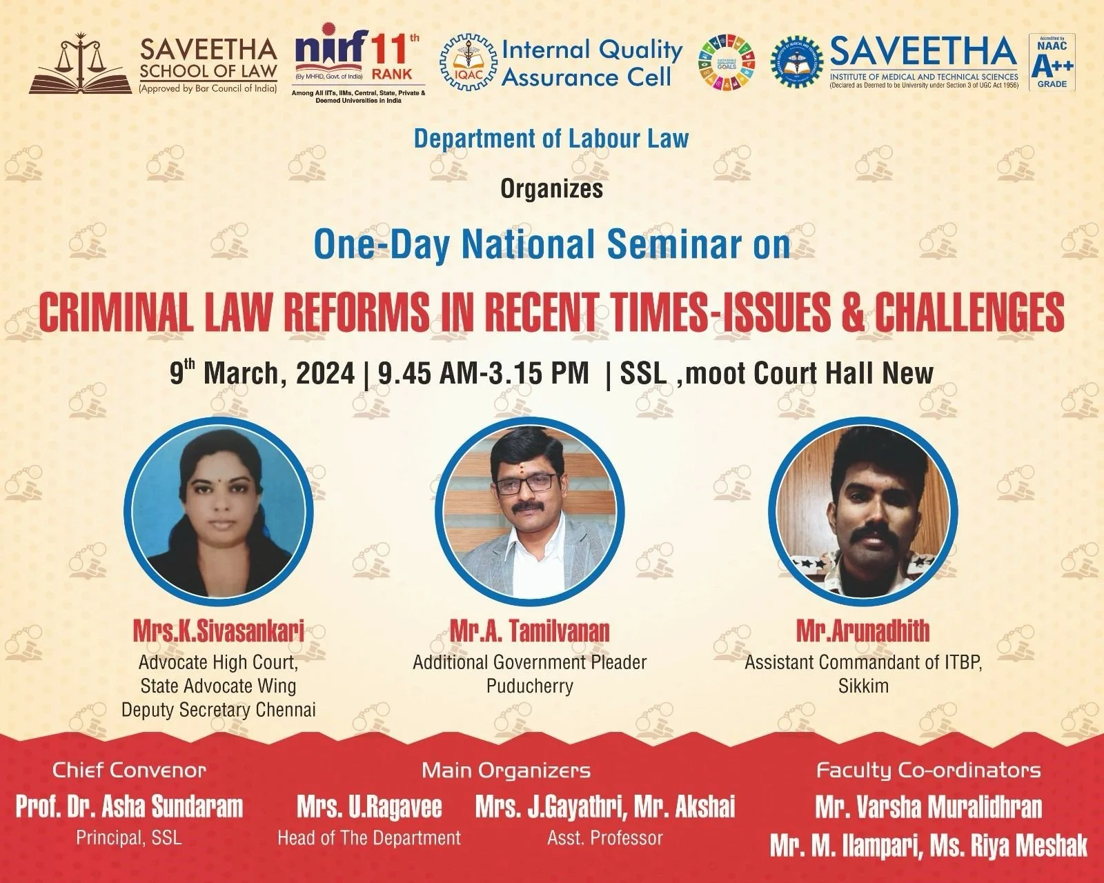 Seminar on Criminal Law Reforms in recent times