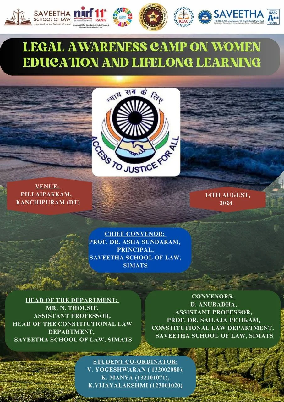 Legal Awareness Camp on Women’s education and lifelong learning