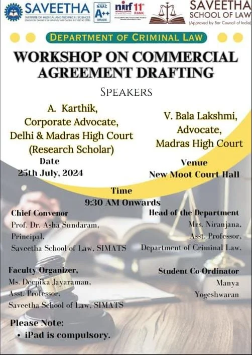 "Workshop on COMMERCIAL AGREEMENT DRAFTING"