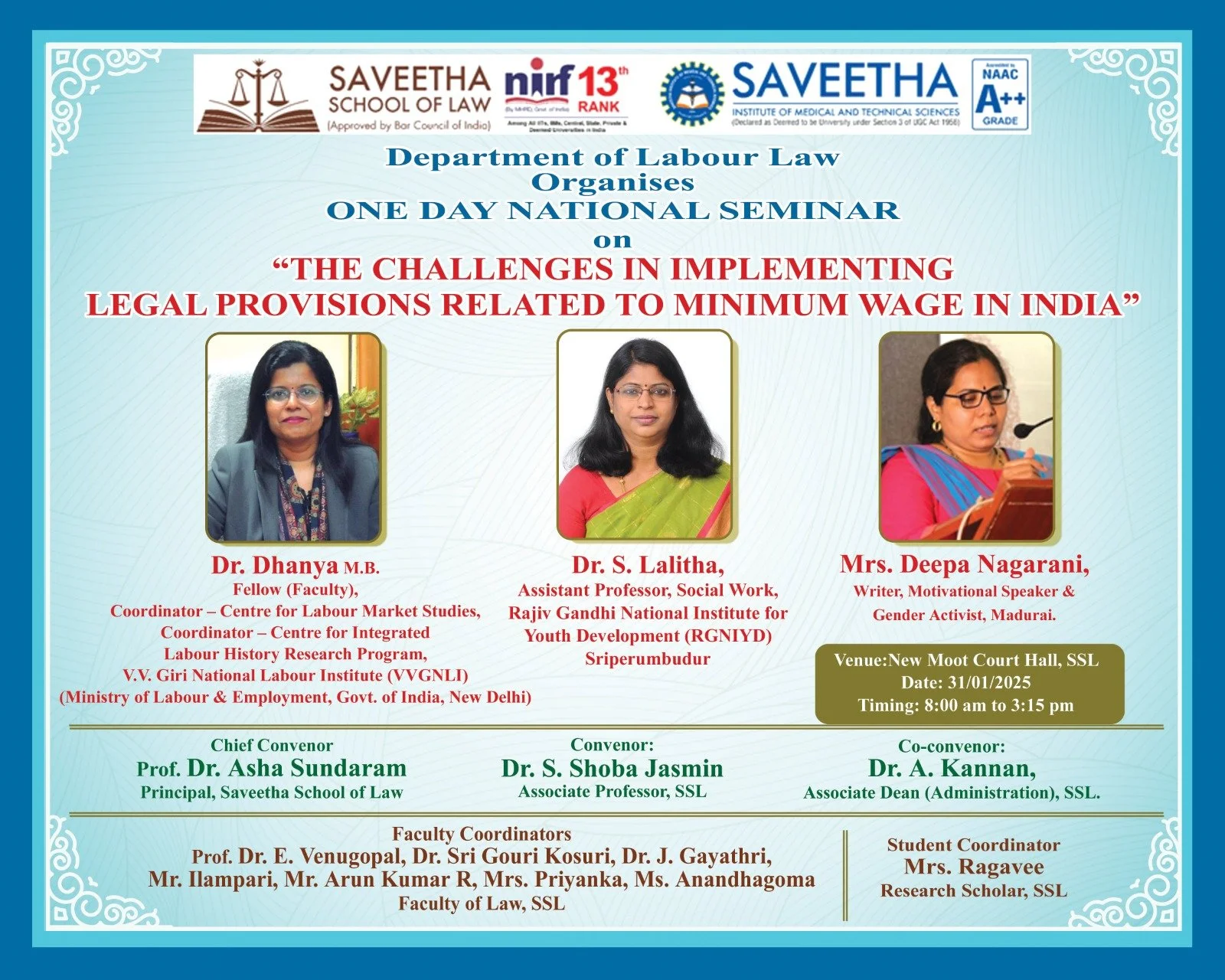 Seminar on "Challenges in implementing legal provisions relate to minimum wages"