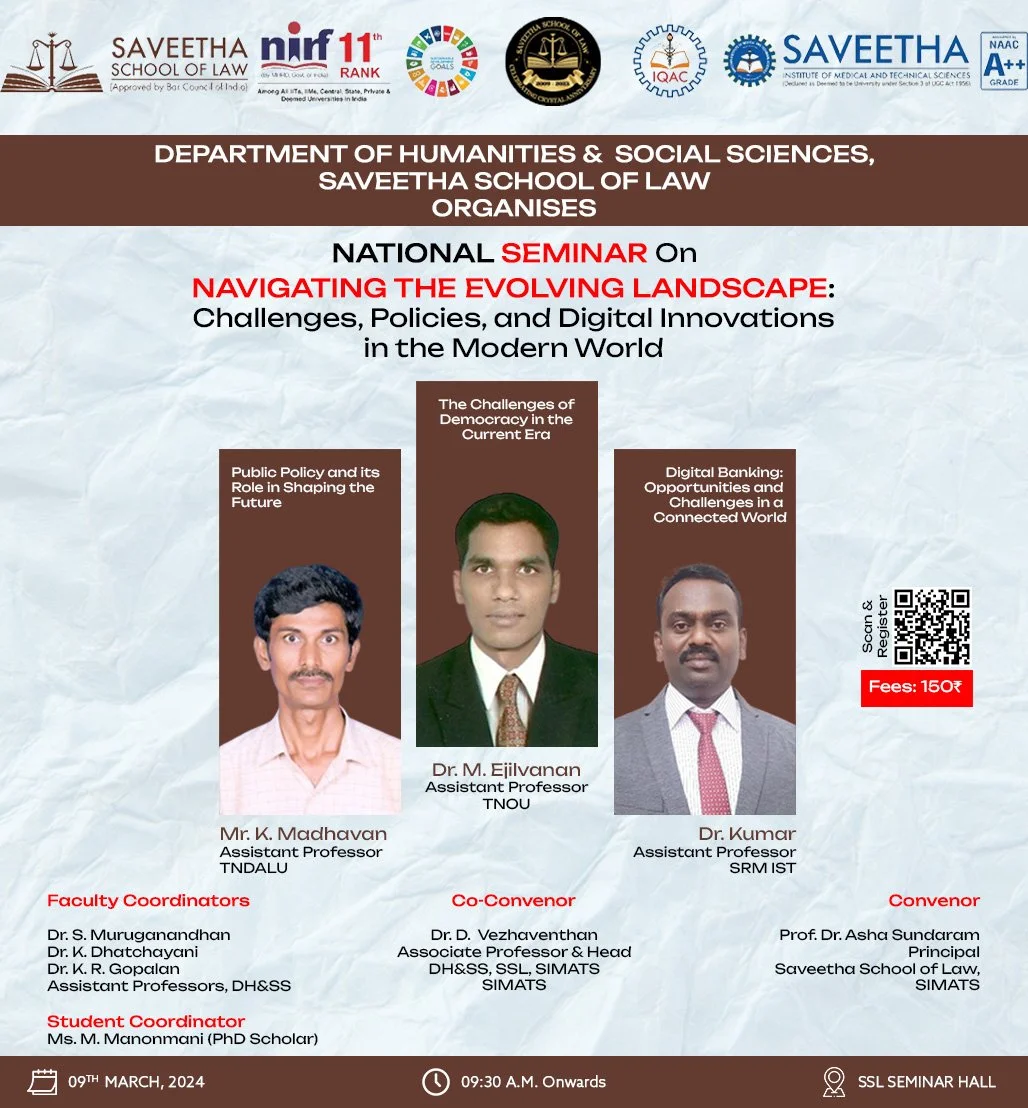 National Seminar on Navigating the Evolving Landscape Concludes Successfully
