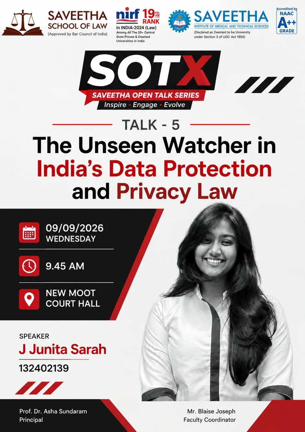 5th Session of the Saveetha Open Talk Series (SOTX) 