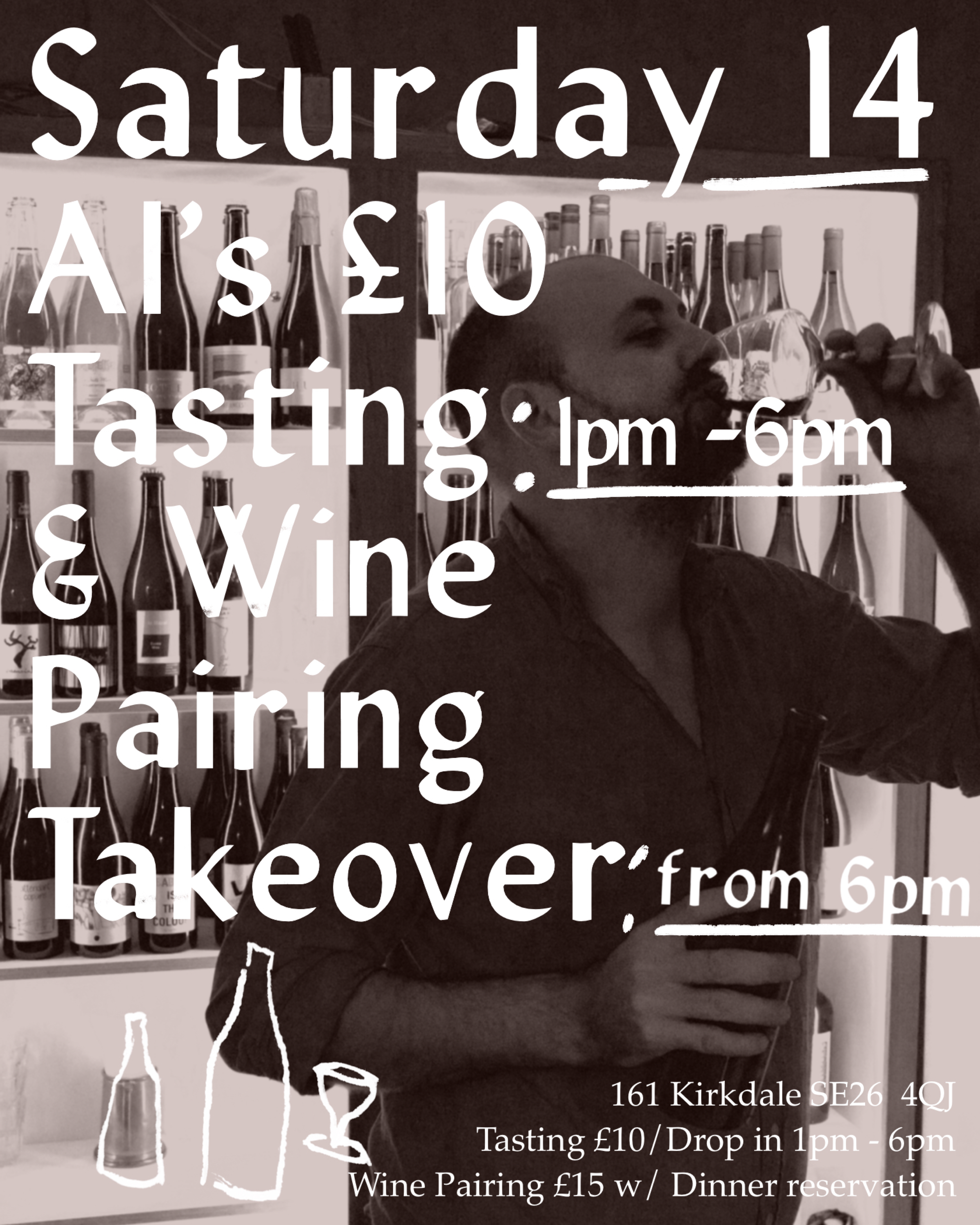 Jan 14th: Al's £10 Tasting &amp; Wine Pairing Takeover
