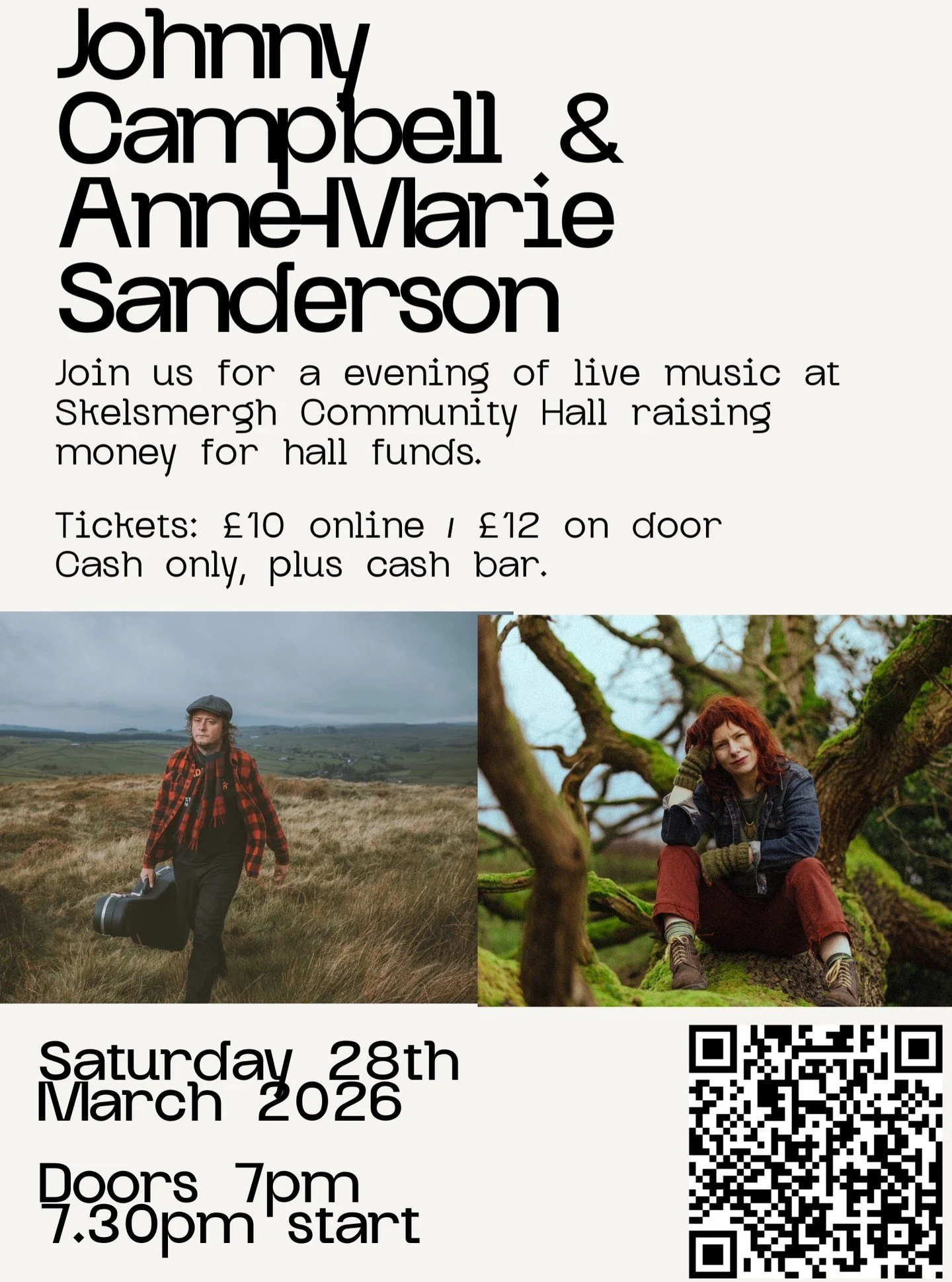 ⛰Saturday 28th March, Skelsmergh Community Hall near Kendal⛰ Joining forces with @johnny_campbell_music for a double bill. We'll each play a set, and I'll join Johnny on cello for a few songs too, for a never-before-heard collab! Johnny and I first m