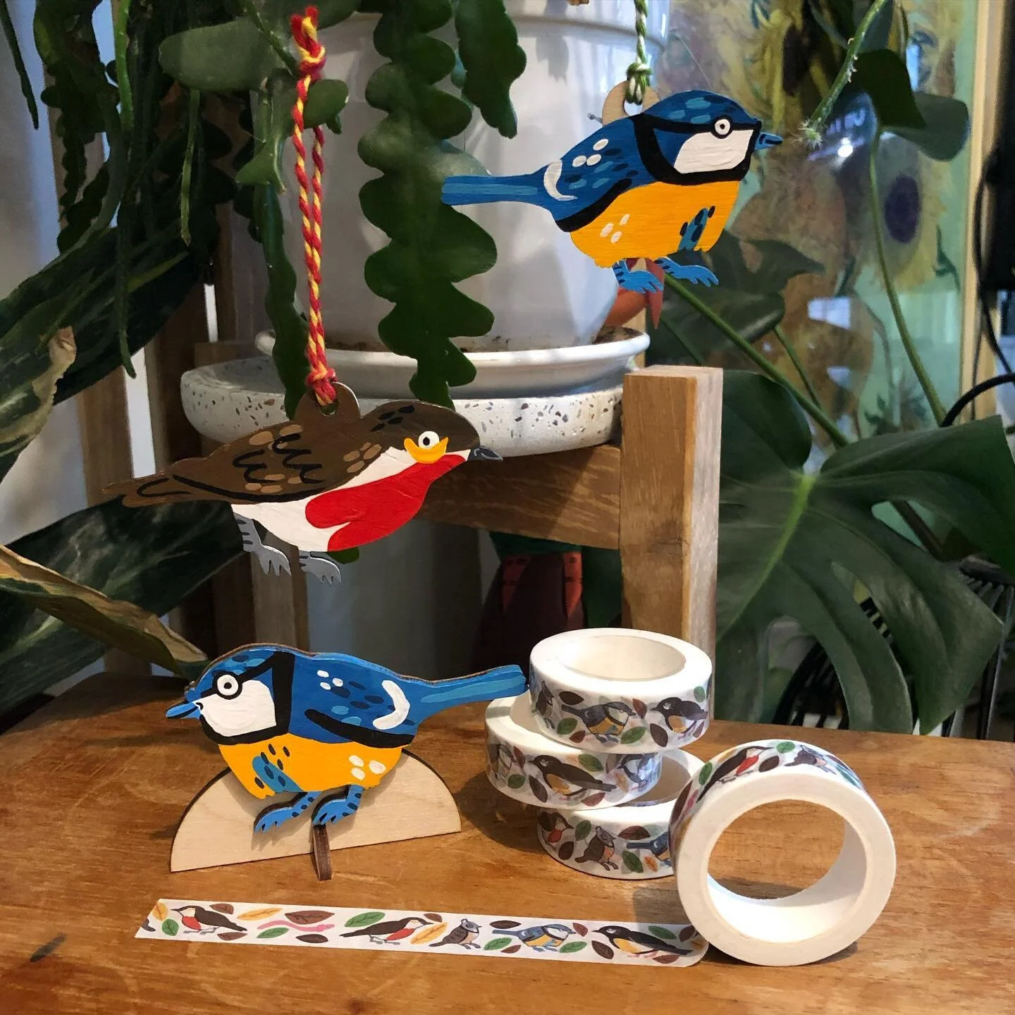 Come by @boxonthedocks (Just Sat) and @levyoldlibrary (Sat &amp; Sun) to see an exclusive first look as all my new products before I pop them online tonight. I&rsquo;m hoping this new Washi tit tape 😉 will be a big hit with you bird lovers 💖
For de
