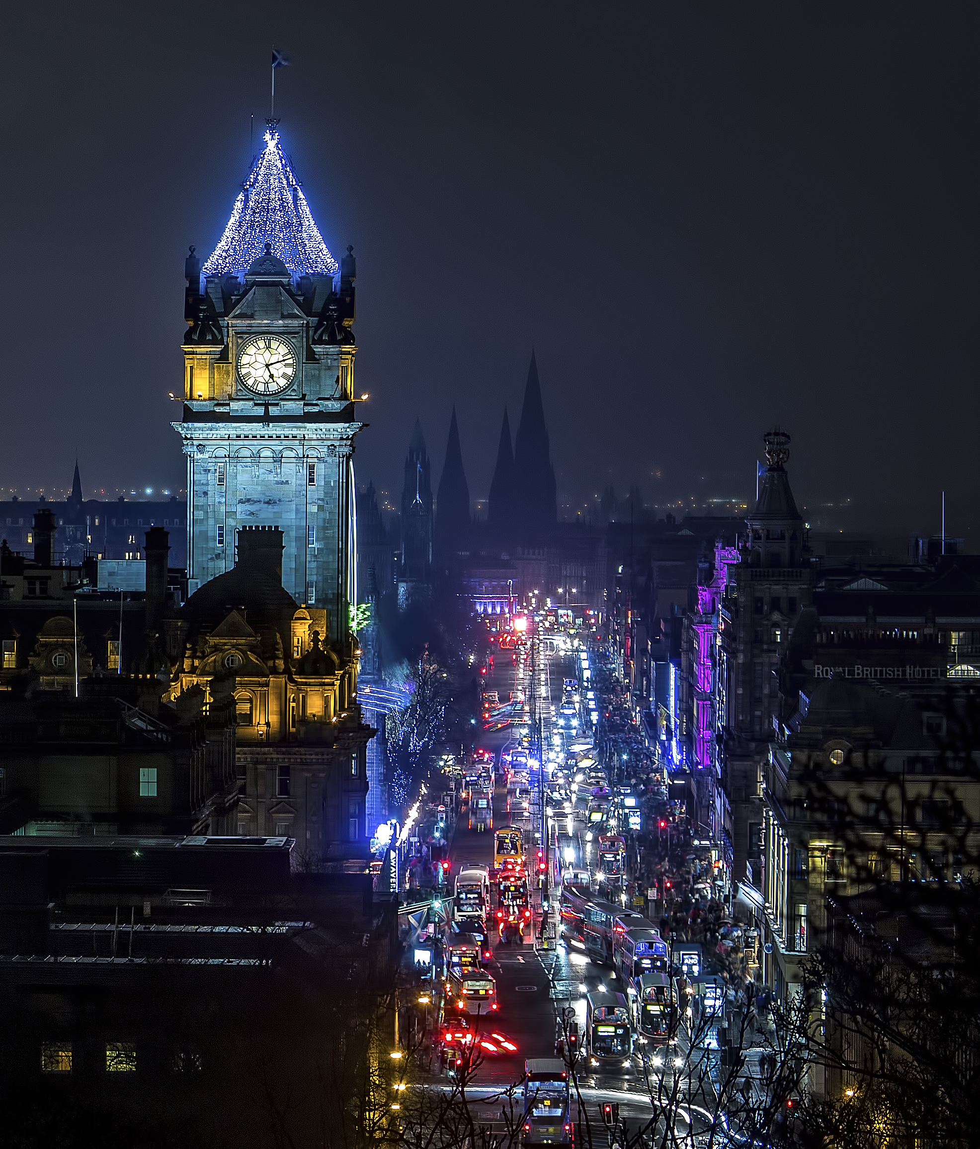 Princes Street and the Balmoral Hotel from Calton Hill
