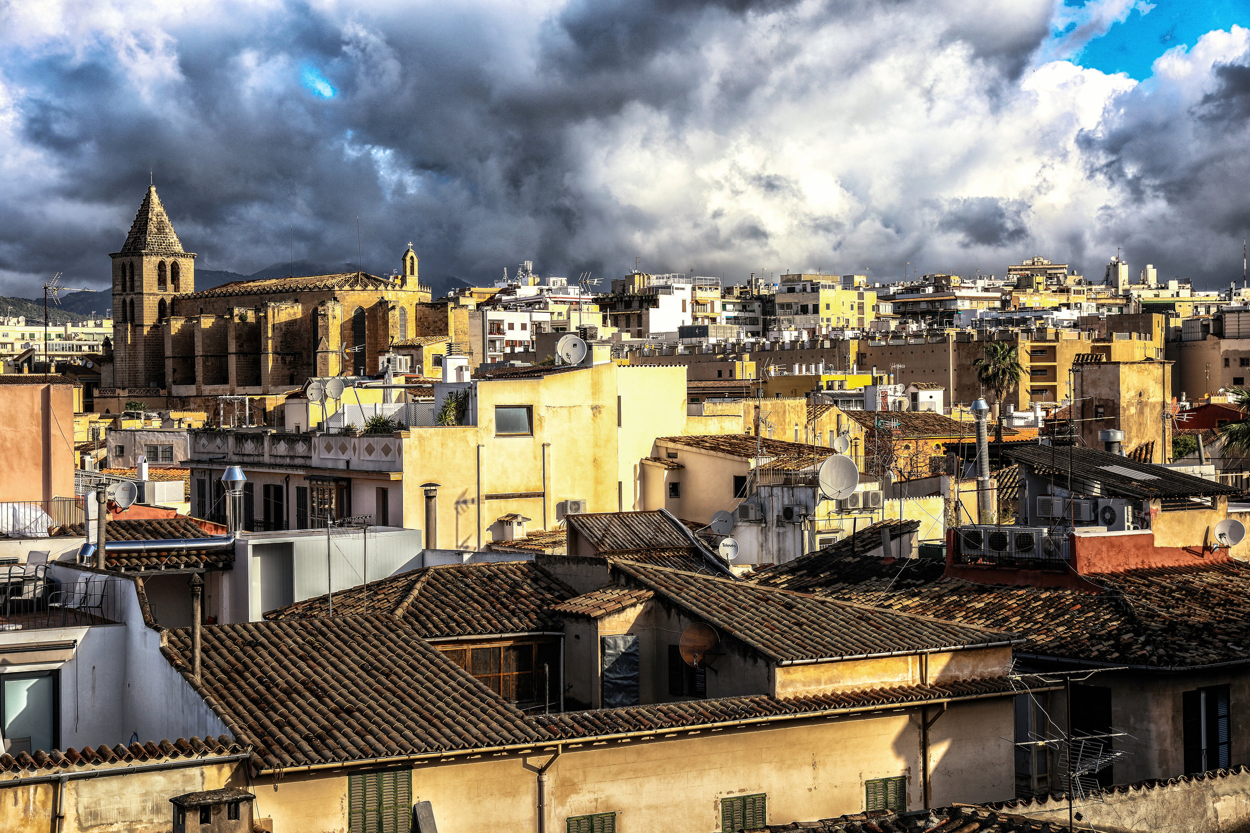 View of Stormy Palma from Rooftops