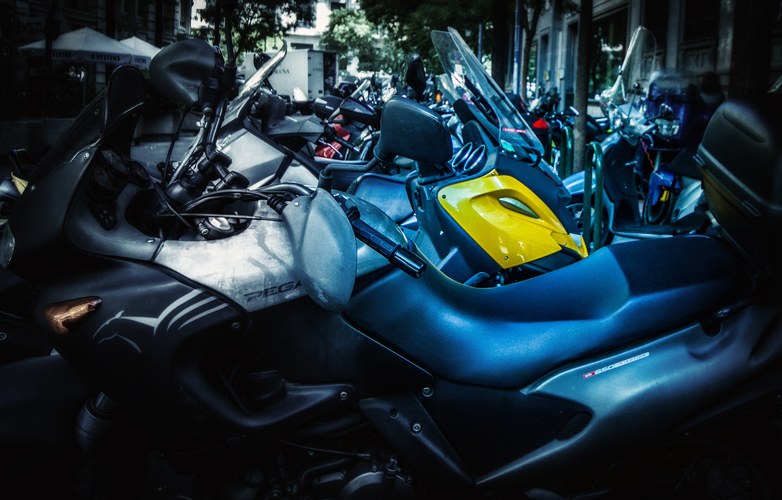 Parked Motorbikes, Madrid