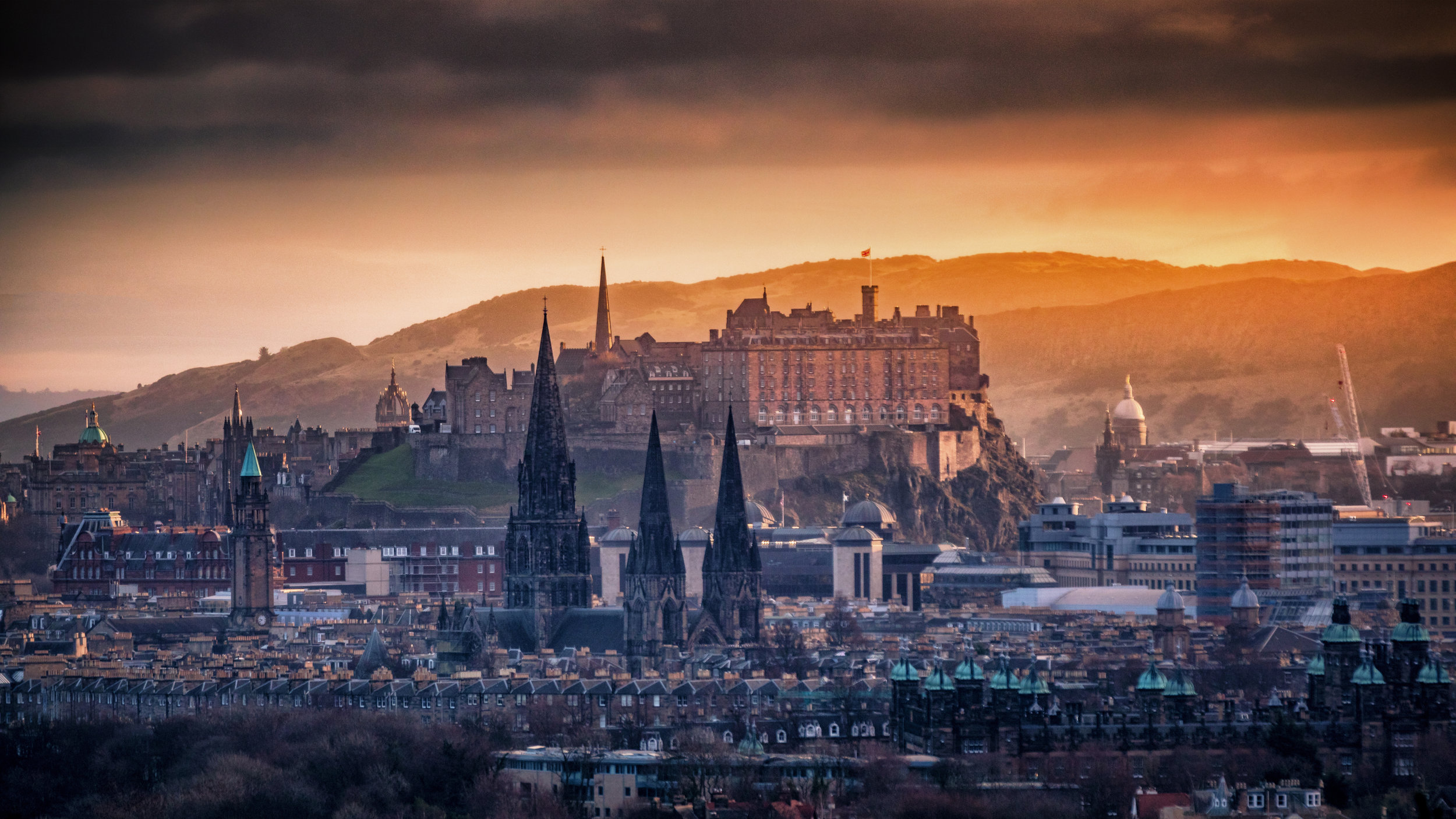 Edinburgh Castle and the City of Edinburgh