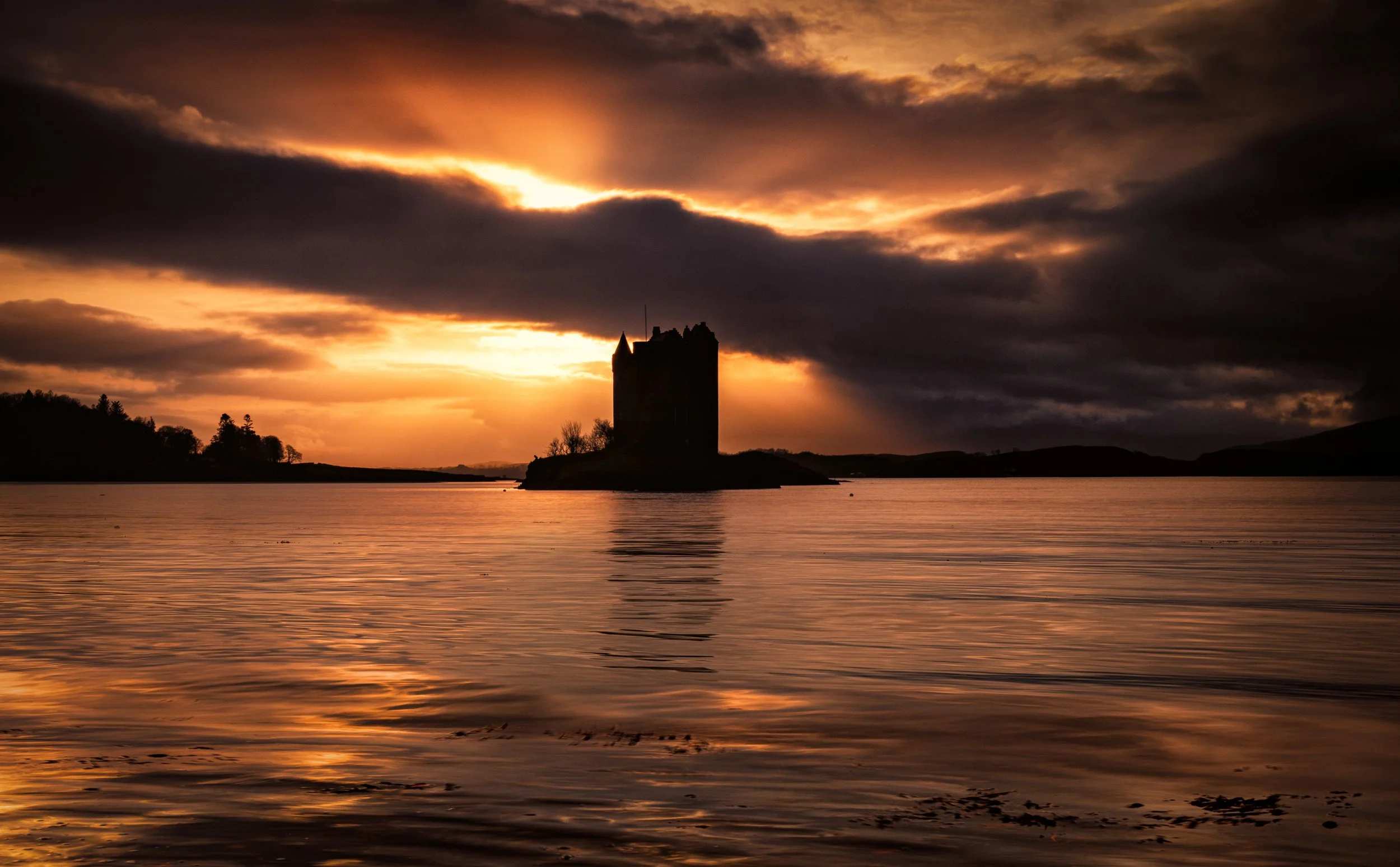 Castle Stalker Autumn Sunset