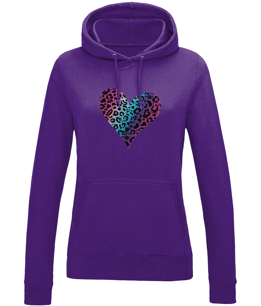 Leopard Heart Hoodie - Purple — Livvy and Rose