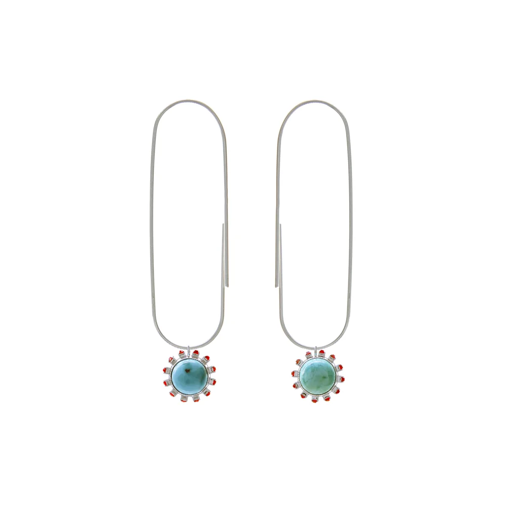 TROMBONE EARRINGS TURQUISE