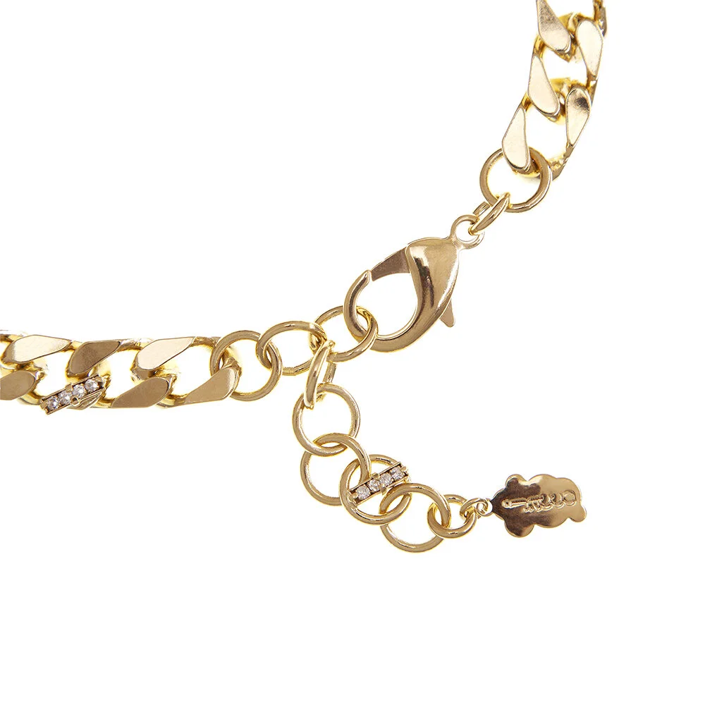 SLASH GORMET CHOKER IN GOLD — J A C C 