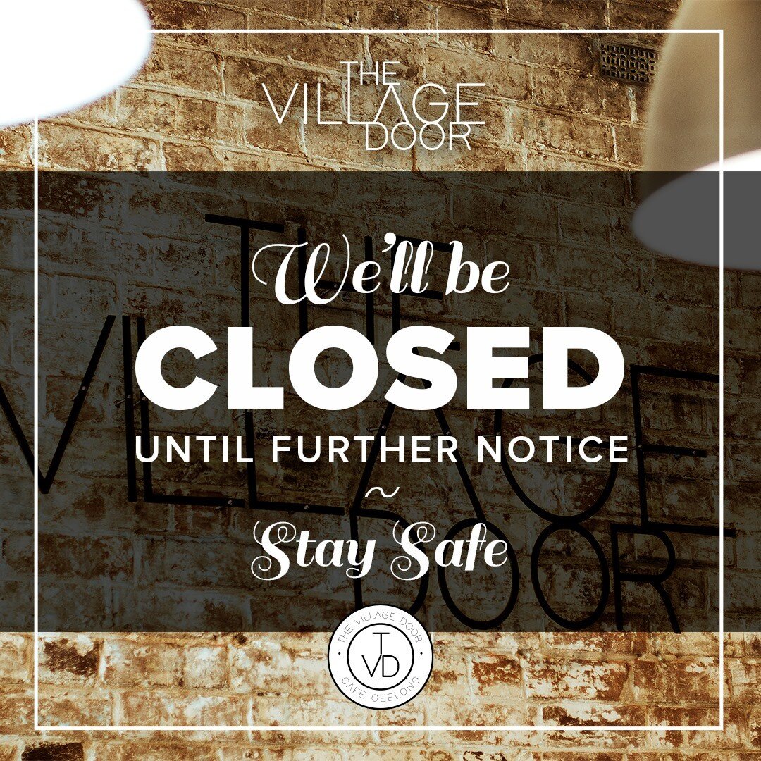 ❤️ Stay safe friends! Due to lockdown, The Village Door will unfortunately, be closed until further notice. We can't wait to see you all again, hopefully in a week! 🤞🤞 Stay tuned for any updates. Our friends at @sodicafe are still open across the r