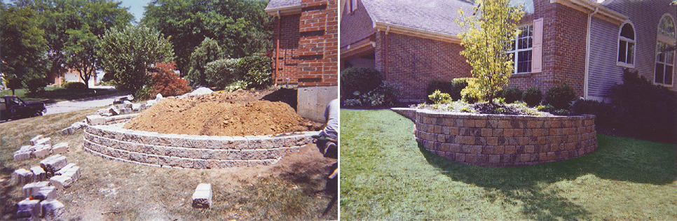 Retaining Wall - Before & After