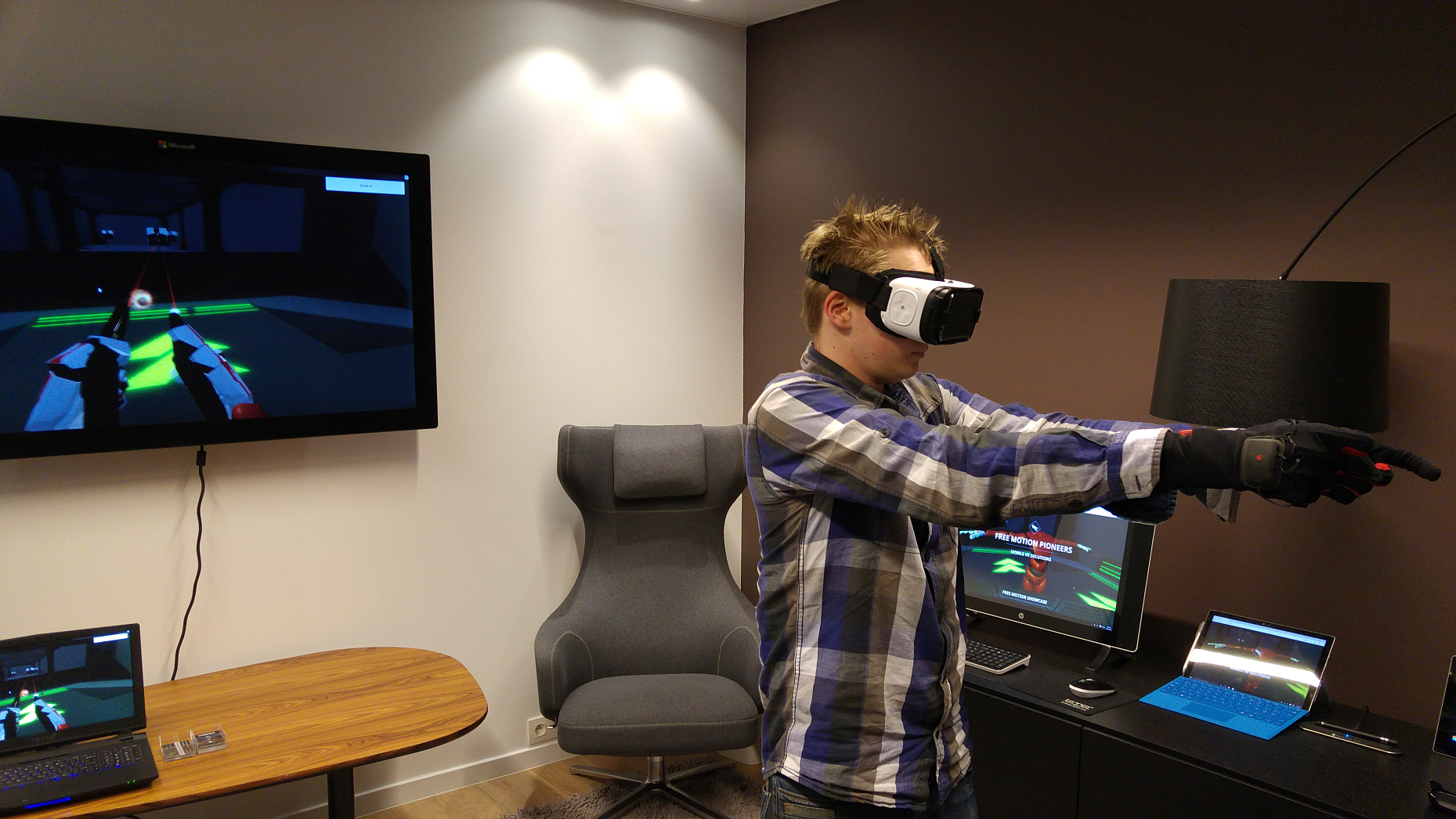 DUring one of our VR & motion tracking sessions