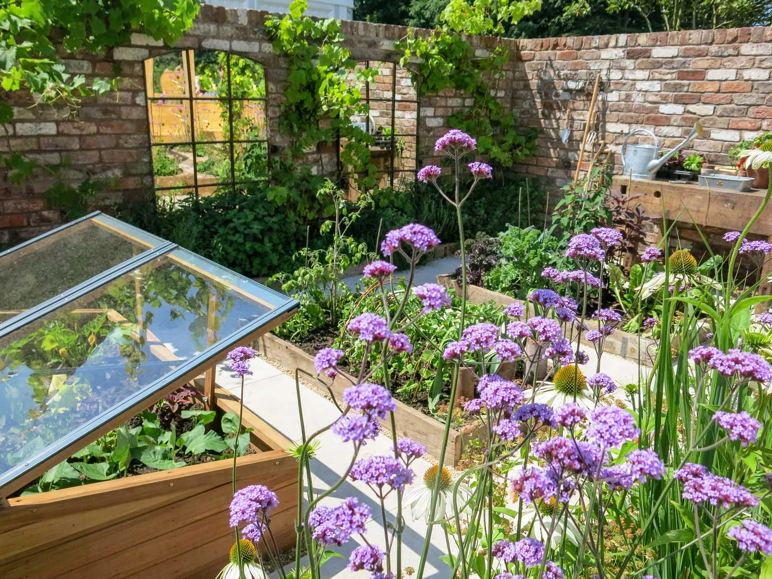Designer Lilly Gomm's wonderful Silver Guilt Medal Garden 'A space to ruminate' at the RHS Tatton Flower Show