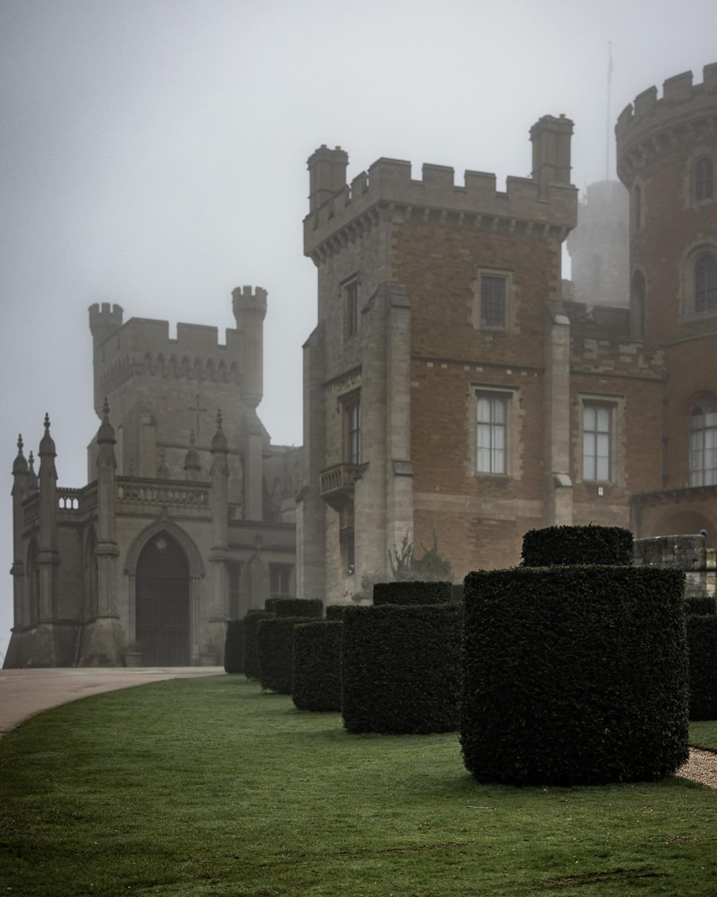 On a misty Sunday morning we managed to visit @belvoircastle I was looking forward to taking in the wonderful landscape designed by Capability Brown but the weather had other plans! 😂 
The camellias did not disappoint though and our daughter loved t