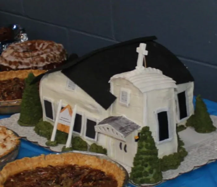 Cake replica of WJACC church on Spencer Street