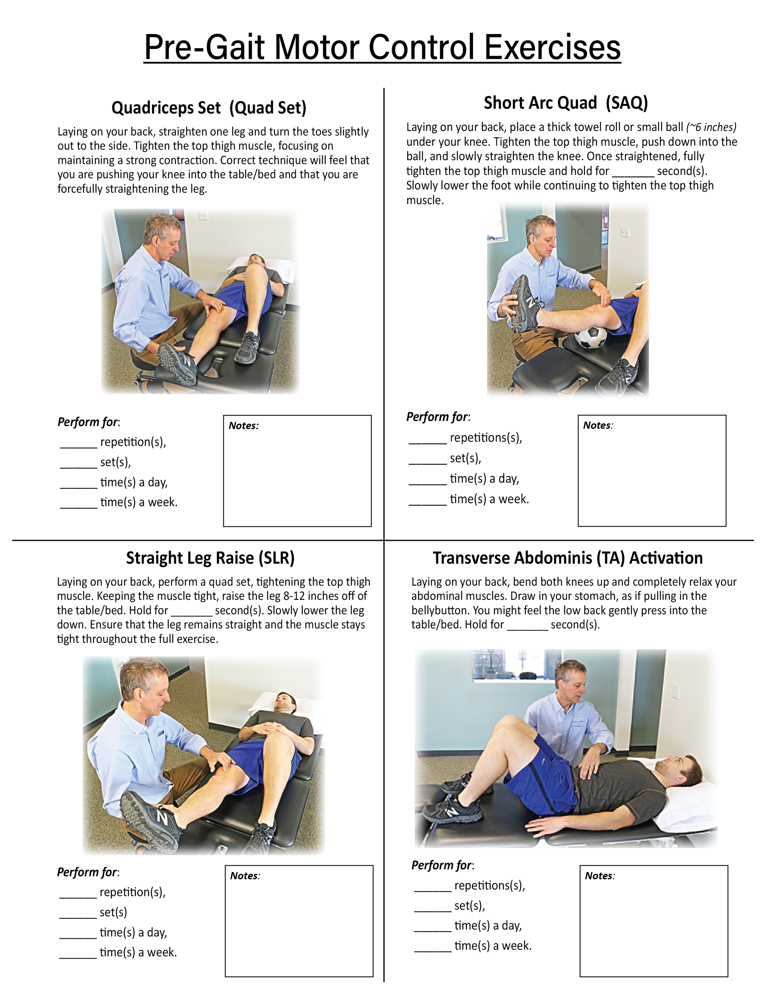 Quadriceps Sets Exercise