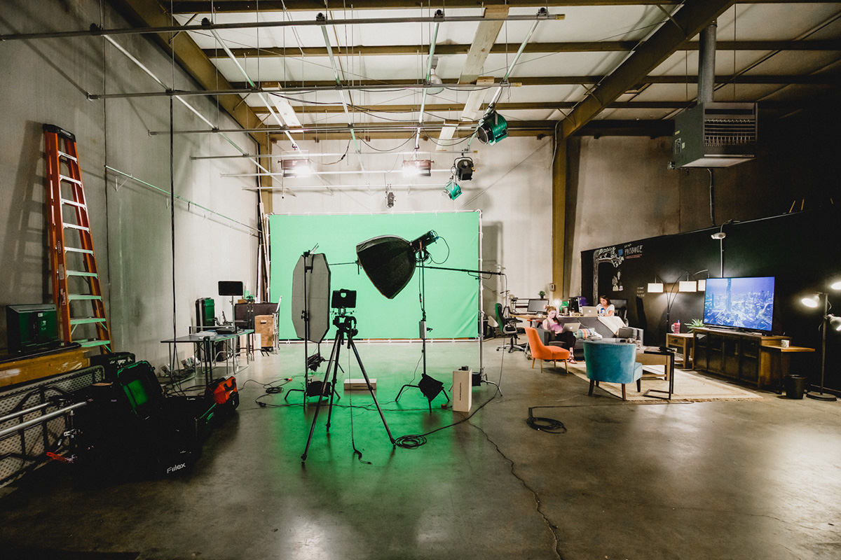 Let People See Studio Space with Client Lounge and Meeting Area