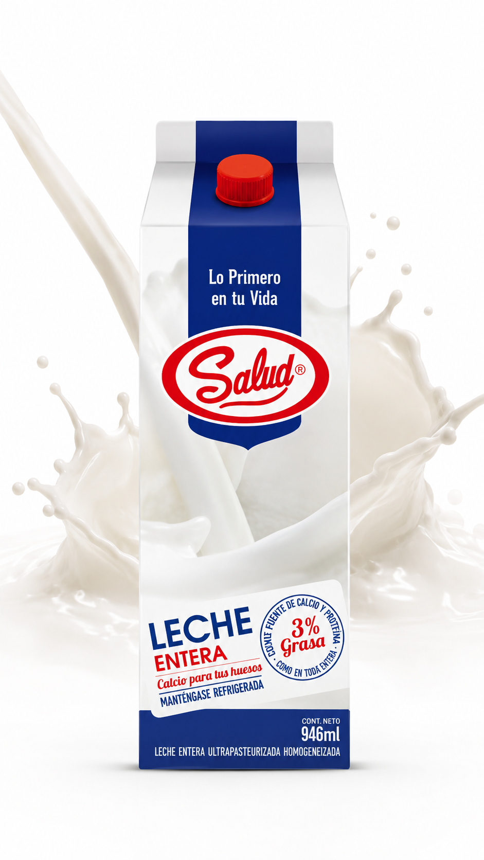 Empezamos por la línea de leches, planteando un esquema central  adonde la marca destaque en góndola y sea funcional en la extensión a toda la línea de productos. 