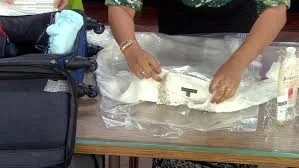 Two most important things here are not folding it tightly in the old cleaners plastic, and making sure the piece of clothing doesn't touch itself. 