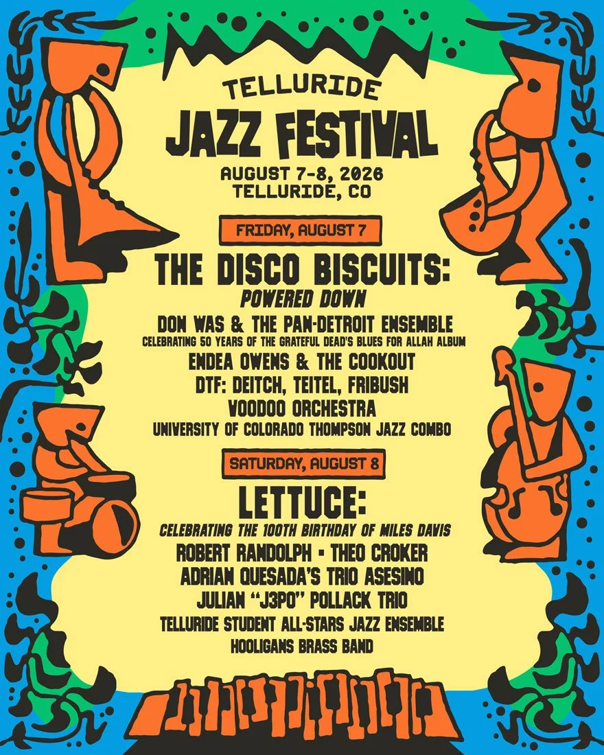 Telluride Jazz Festival - 2026 Lineup Poster