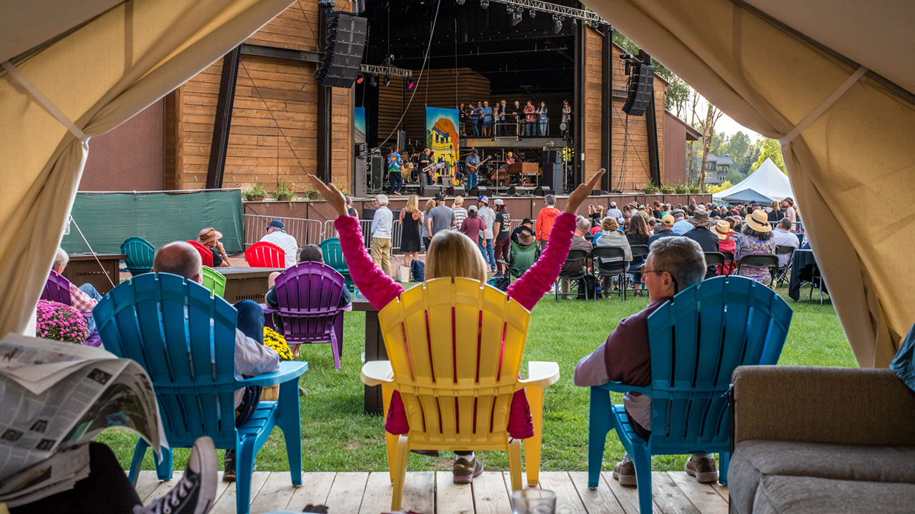  Enjoy the world-class music on the Main Stage from the comfort of your covered front porch. 