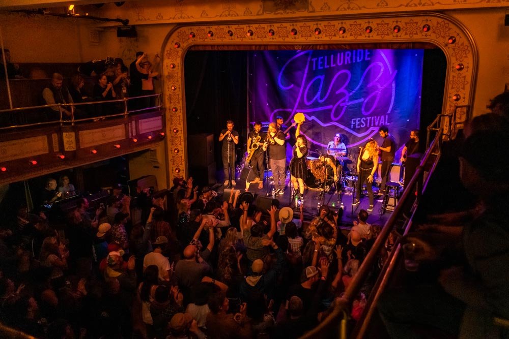  Jazz After Dark Entry Both Nights with priority, early entry - After the festival ends in Town Park, the music continues into the night at Jazz After Dark shows located around town in Telluride's best indoor nightclubs and historic venues. 