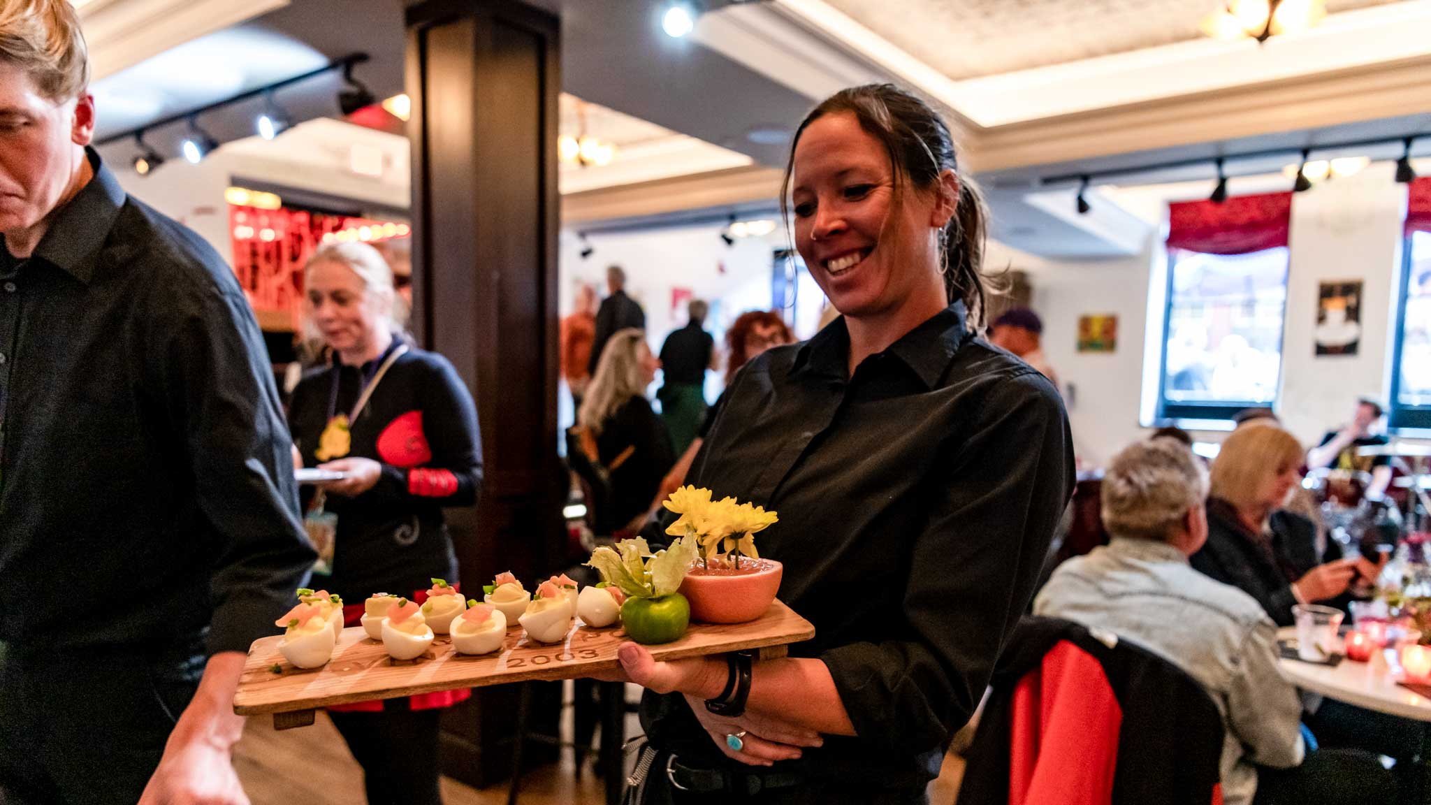   Patron pass-holders will be greeted to creative cuisine, sparkling libations and live music. The Patron Welcome Reception will take place at the iconic Sheridan SHOW Bar in the heart of downtown Telluride. Setting the tone for an elegant weekend, t