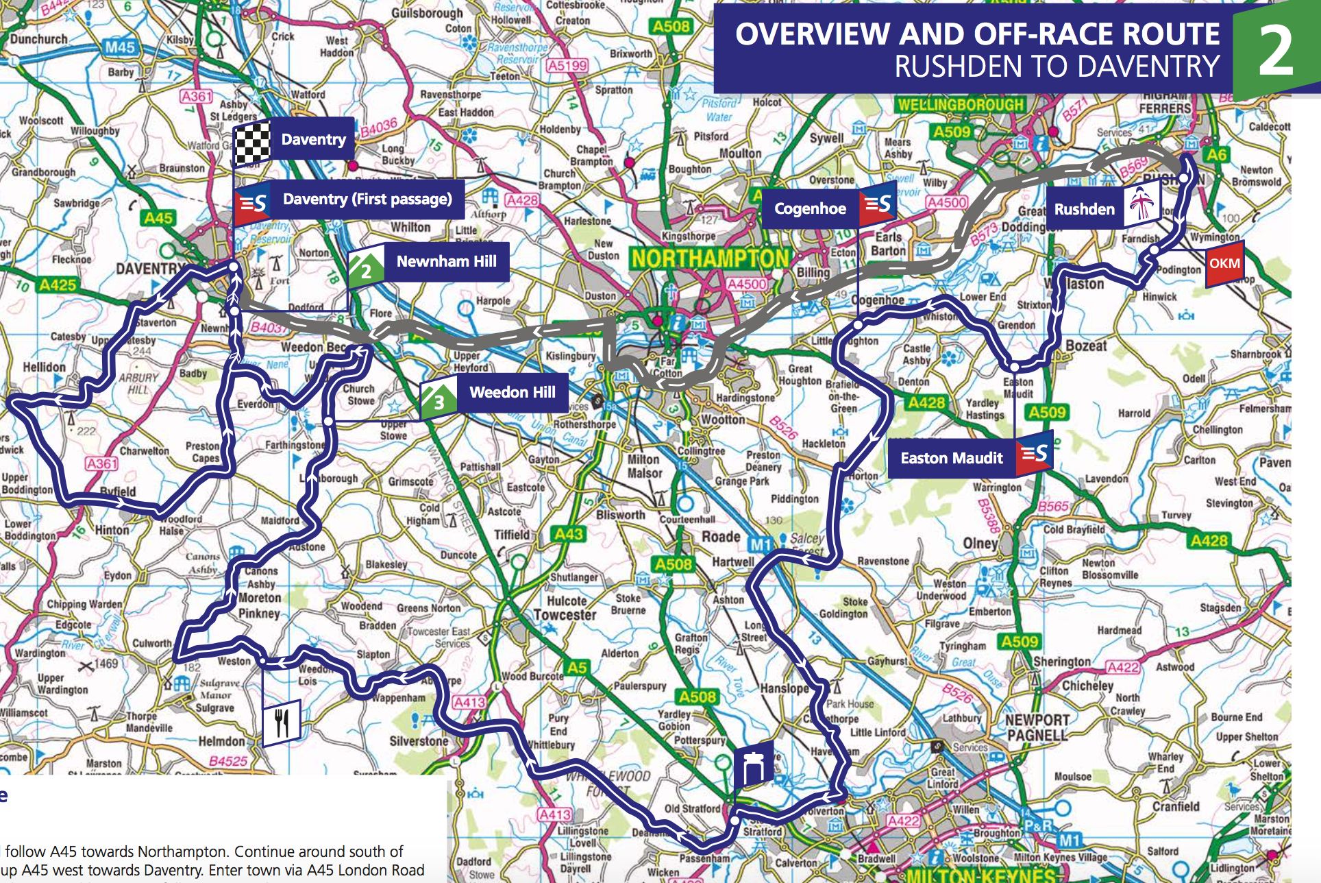 Stage 2. 143.9km from Rushden to Daventry. Race starts at 10:30.