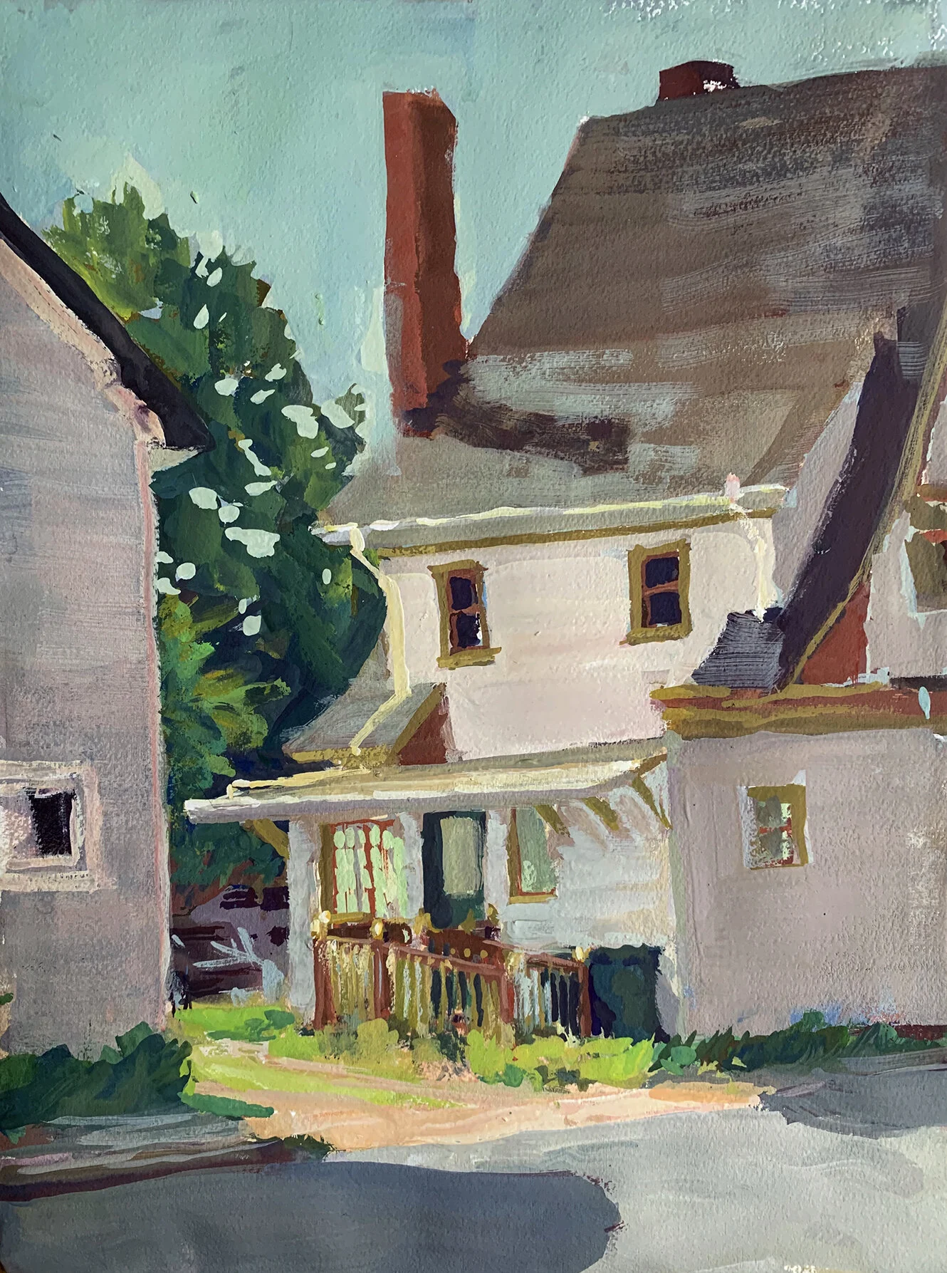    "MORNING LIGHT"    - Easton, MD - 12 x 16 gouche on watercolor paper AVAILABLE 