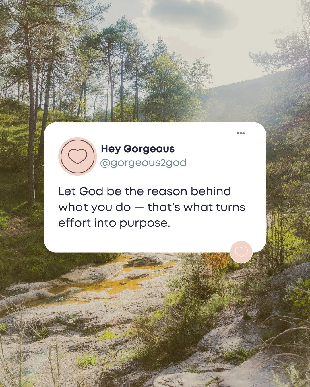 Even the small things matter when your heart&rsquo;s in the right place. When you do it for God, it becomes something beautiful. 🌿 
#Gorgeous2God #G2G #FaithTalk #ChristianGirls #ChristianTeens #Encouragement #PurposeInChrist #FaithJourney