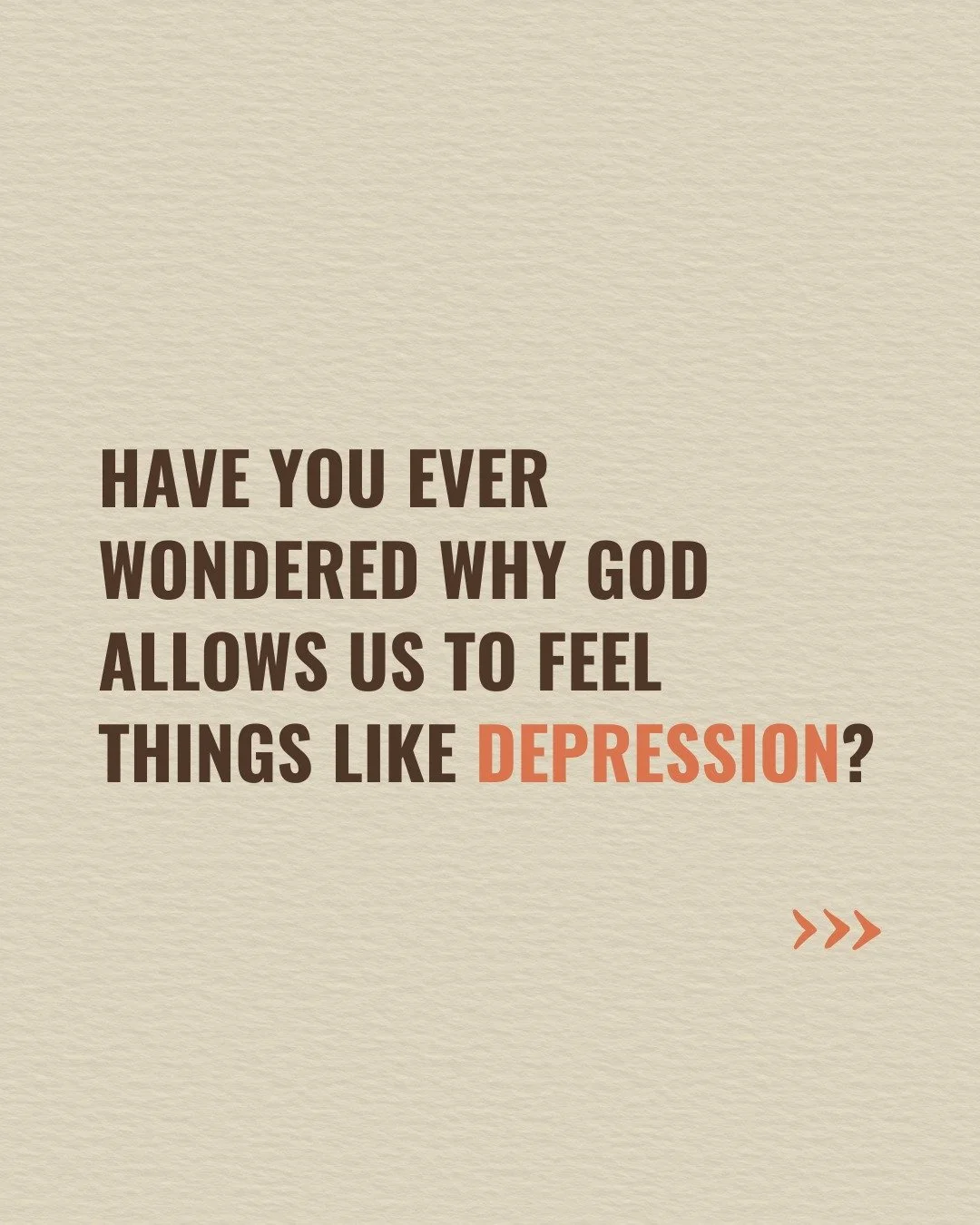 Depression doesn&rsquo;t mean you&rsquo;ve failed God. 💭 He isn&rsquo;t angry at your feelings &mdash; He&rsquo;s present in them.  God&rsquo;s love stays the same, even on the days when your faith feels small. You&rsquo;re not alone, and this seaso