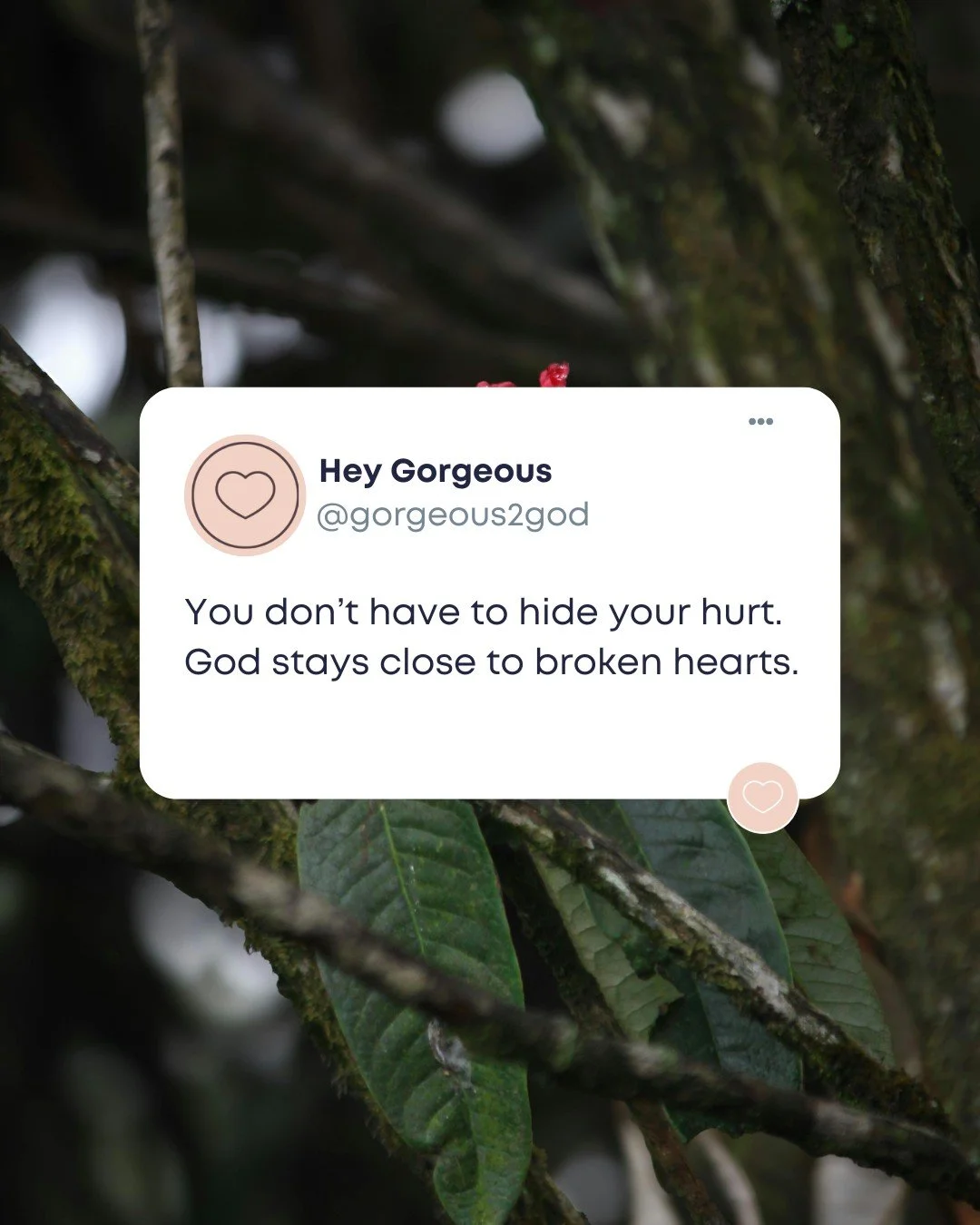 It&rsquo;s okay to not be okay. You don&rsquo;t have to pretend you&rsquo;re fine for God to love you &mdash; He already does. Let Him meet you right where it hurts. 🌿 
#Gorgeous2God #G2G #FaithTalk #ChristianGirls #ChristianTeens #Encouragement #Ho