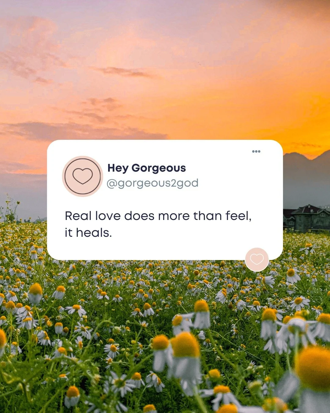 If you&rsquo;re learning what real love looks like, hold onto this 💐 Real love does more than feel&mdash;it heals 💞✨ #Gorgeous2God #G2G #LoveThatHeals #SoftFaith #HeartCheck