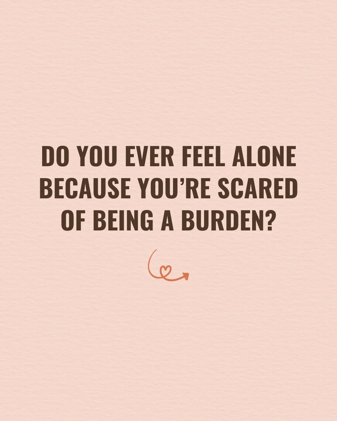 If you&rsquo;re scared of being &ldquo;too much,&rdquo; try this: choose one trusted friend, mentor, or family member and open up just a little. 💭 

God didn&rsquo;t design you to carry pain alone. The right people will be grateful you let them in.
