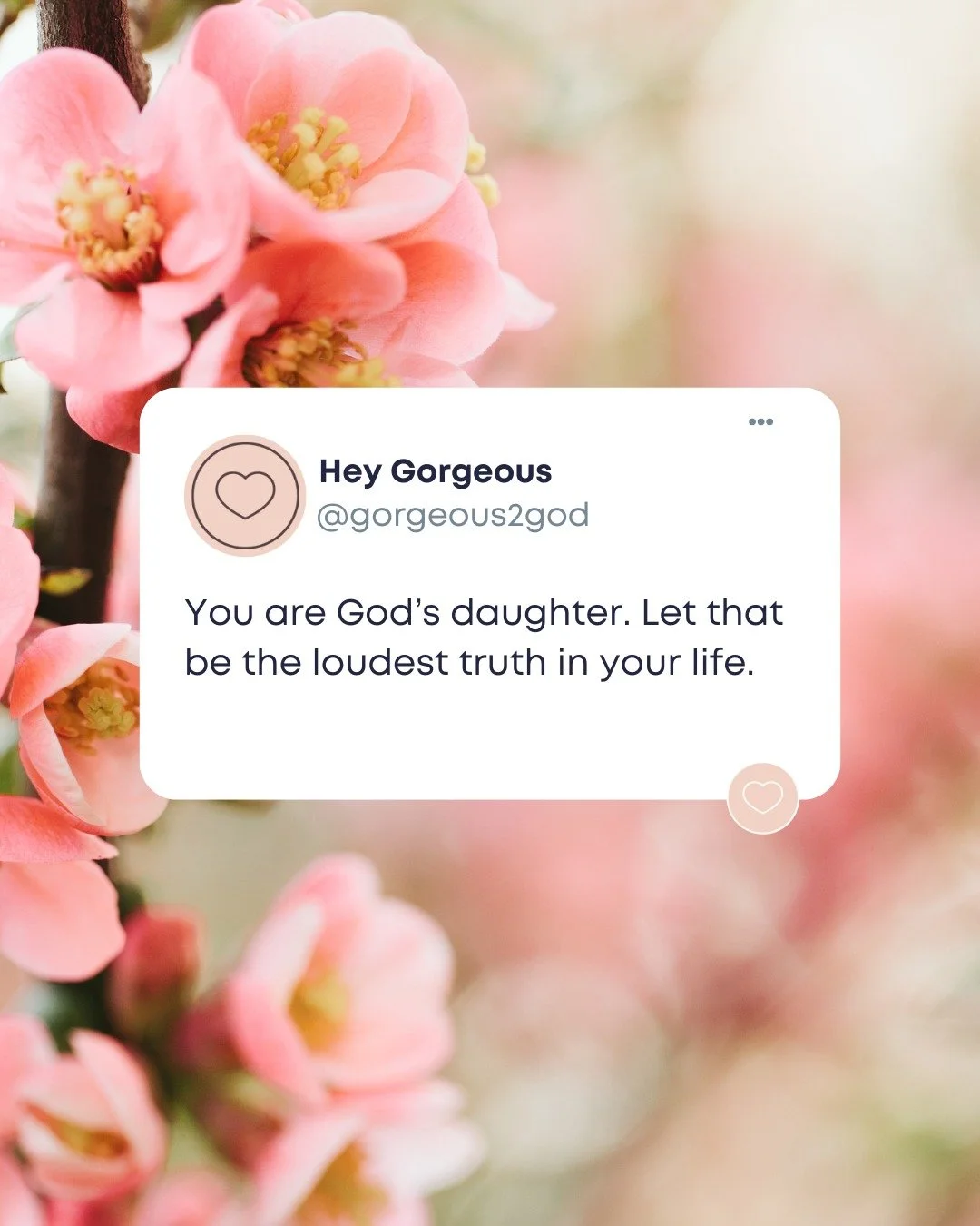 If you ever forget who you are, come back to this 🌷 You are God&rsquo;s daughter. Let that truth speak louder than every doubt 🤍⭐️ #Gorgeous2God #G2G #DaughterOfTheKing #IdentityInChrist #SoftFaith