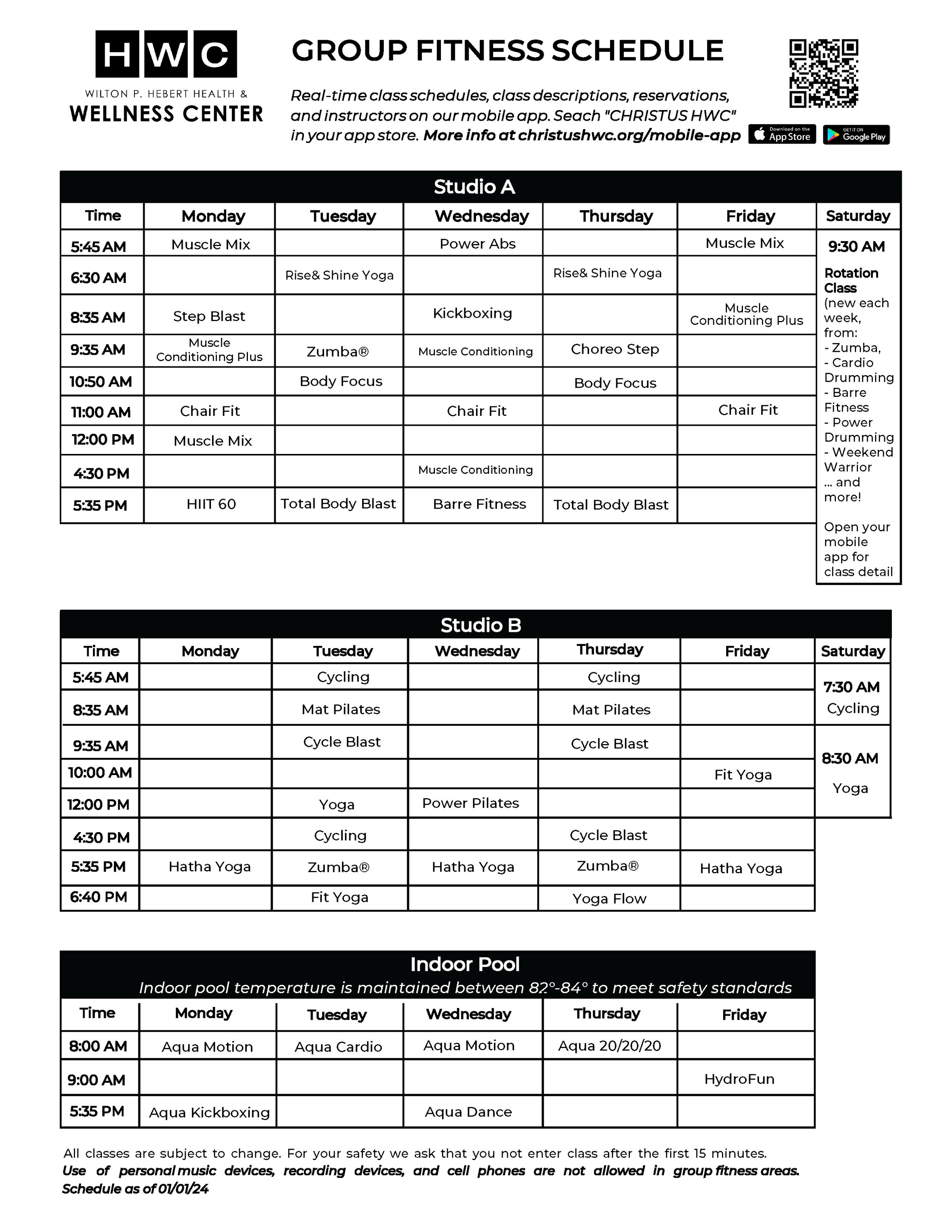 Group Fitness Cl Christus Hwc