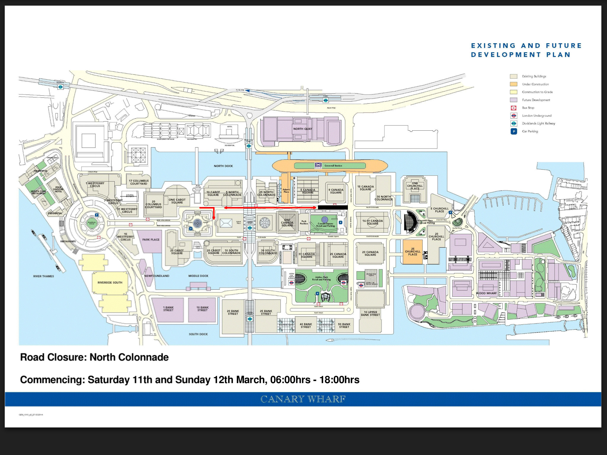 Road Closure 11th/12th March