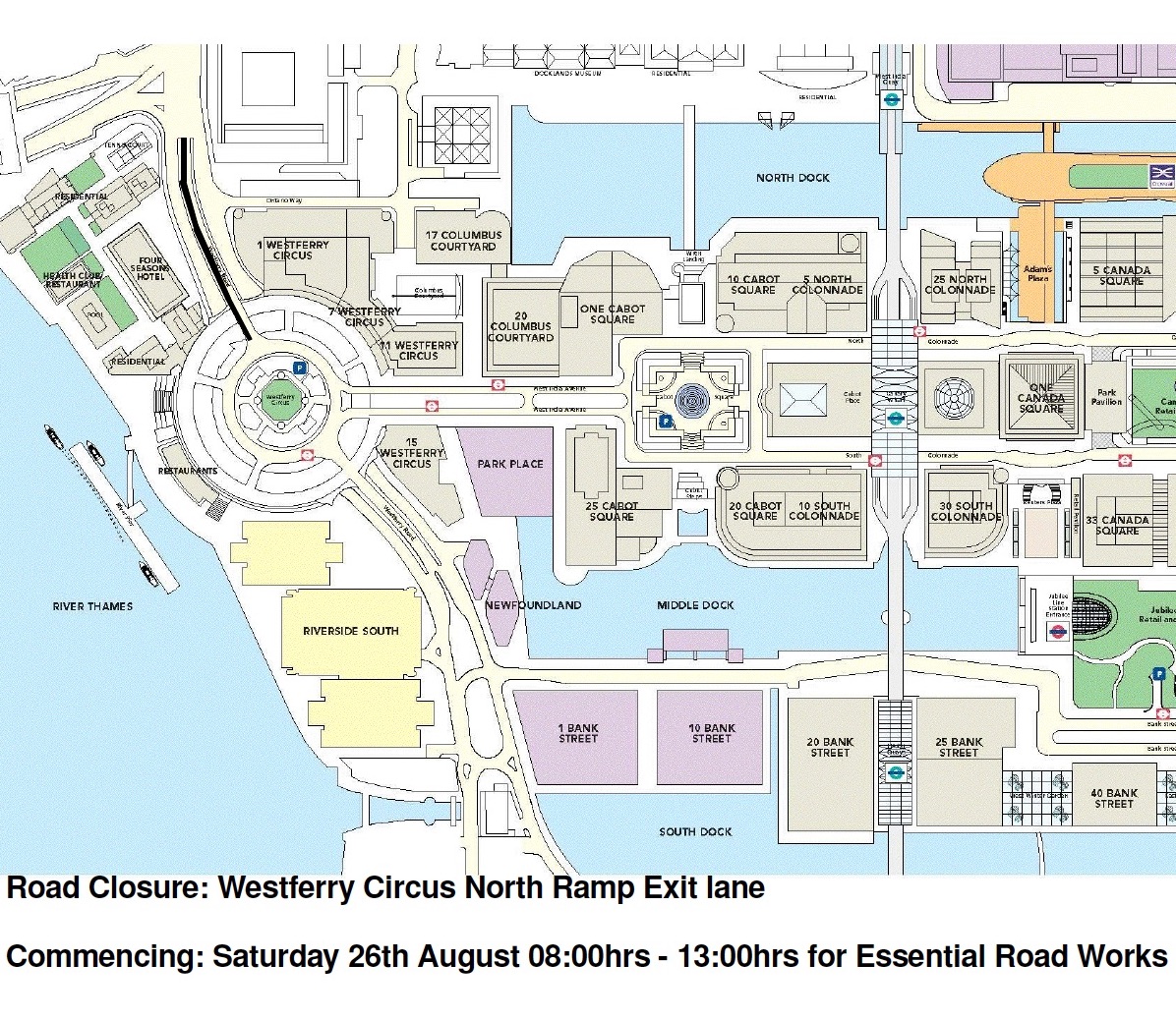 Road closure - Saturday 26th August 
