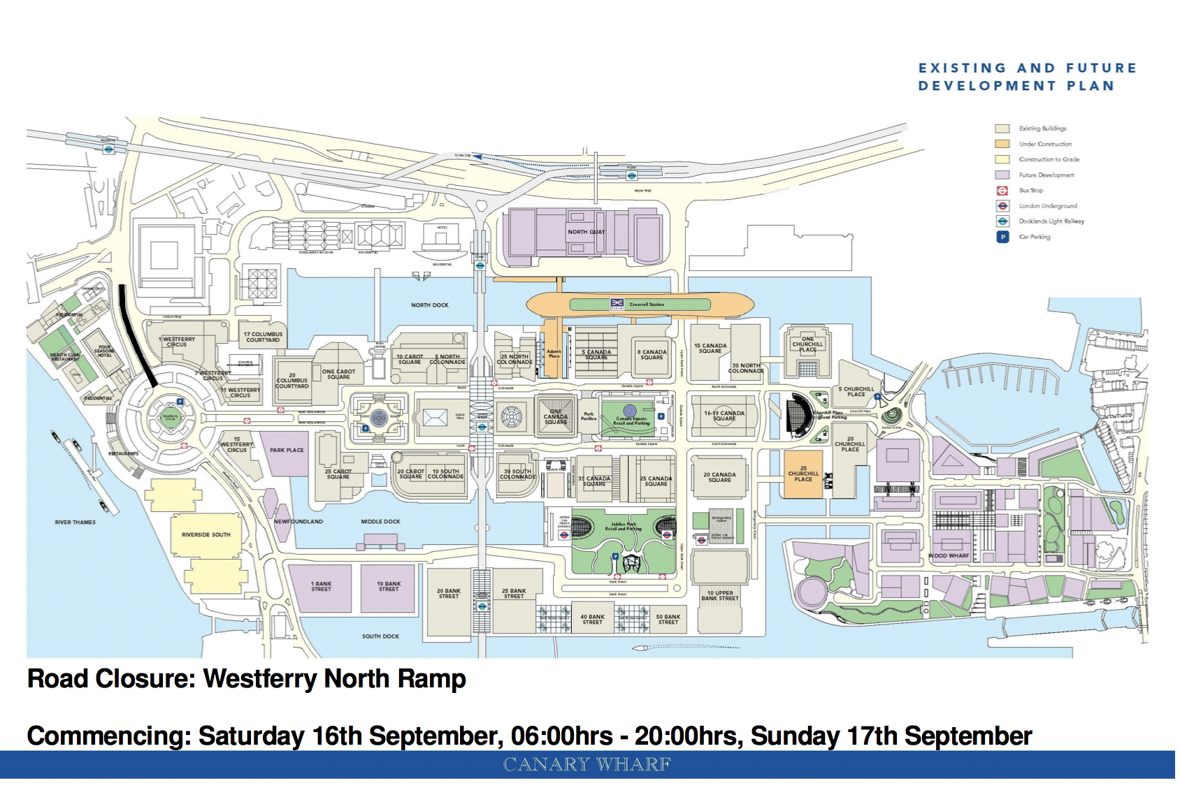 Road closure - Saturday 16th - Sunday 17th September 