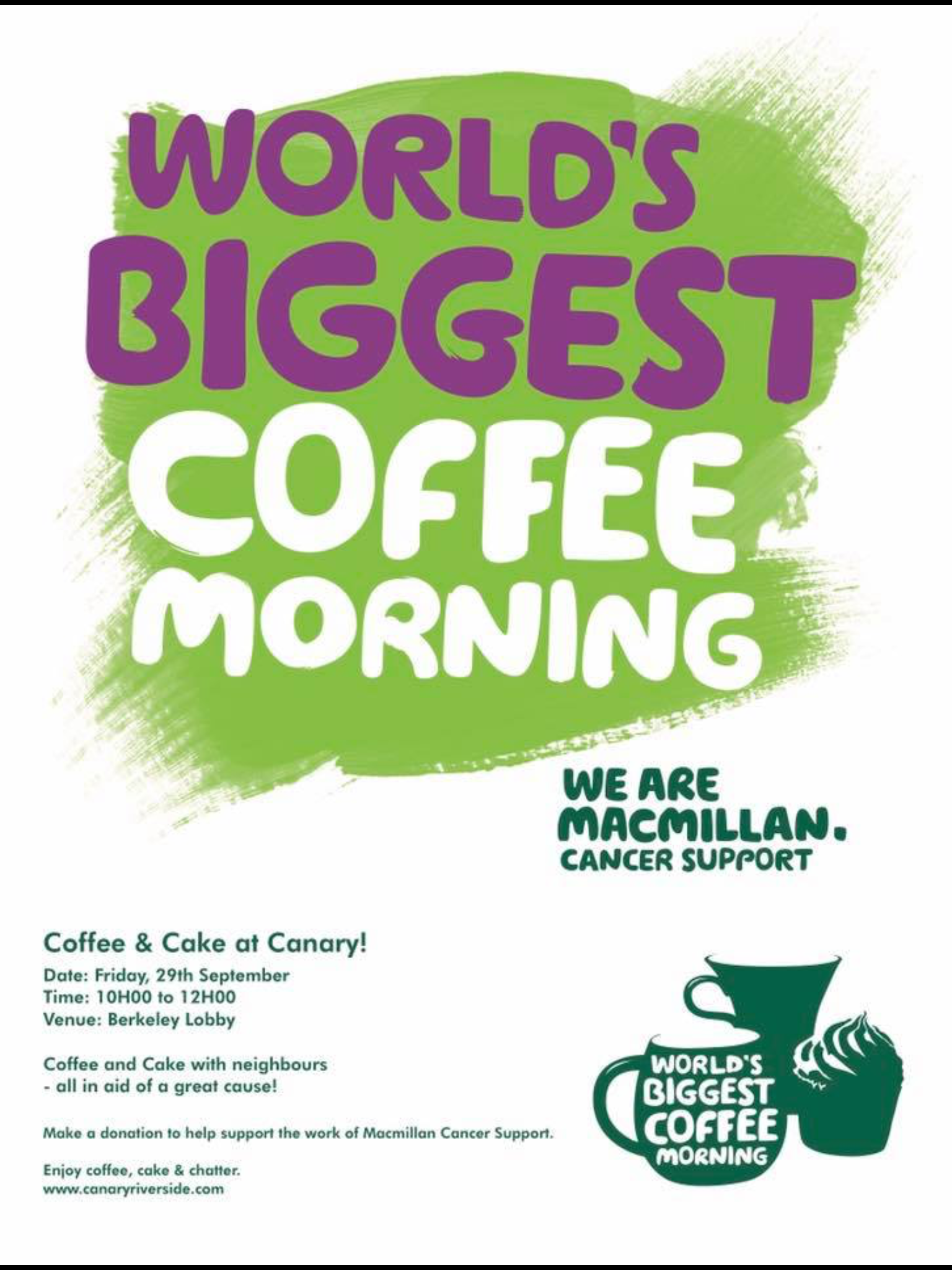 Resident's coffee morning in aid of Macmillan Cancer