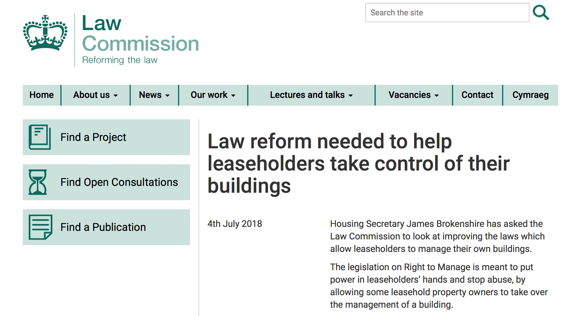 "Law reform needed to help leaseholders take control of their buildings"
